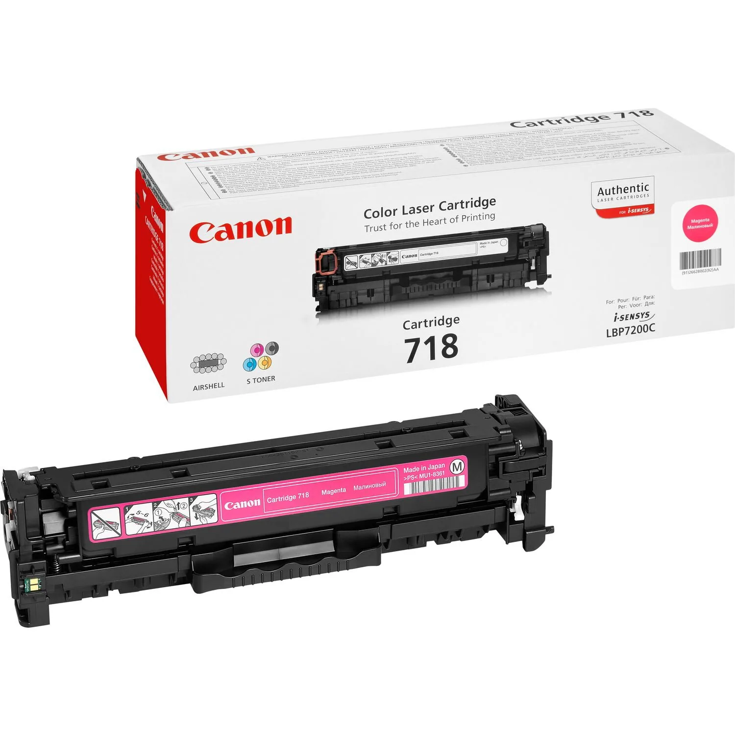 Canon CRG-718 M Tonerkartusche 1 Stück(e) Original Magenta – Bild 1