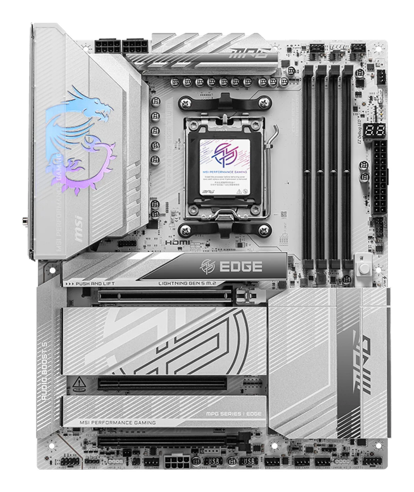 MSI MPG X870E EDGE TI WIFI Motherboard AMD X870E Sockel AM5 ATX – Bild 2