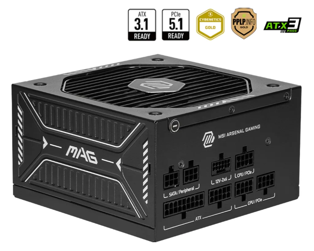 MSI MAG A650GLS PCIE5 Netzteil 650 W 24-pin ATX ATX Schwarz – Bild 5