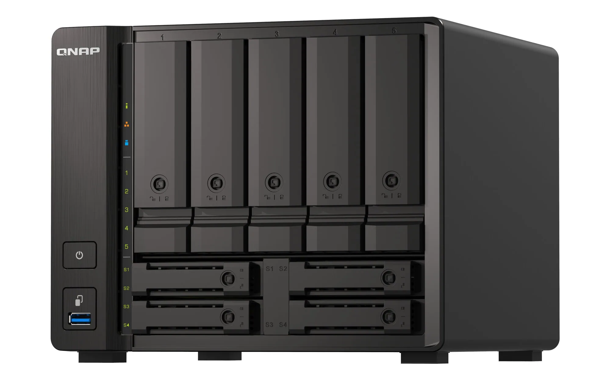 QNAP TS-H973AX NAS Tower Ryzen Embedded V1500B 8 GB DDR4 0 TB QuTS hero Schwarz – Bild 5