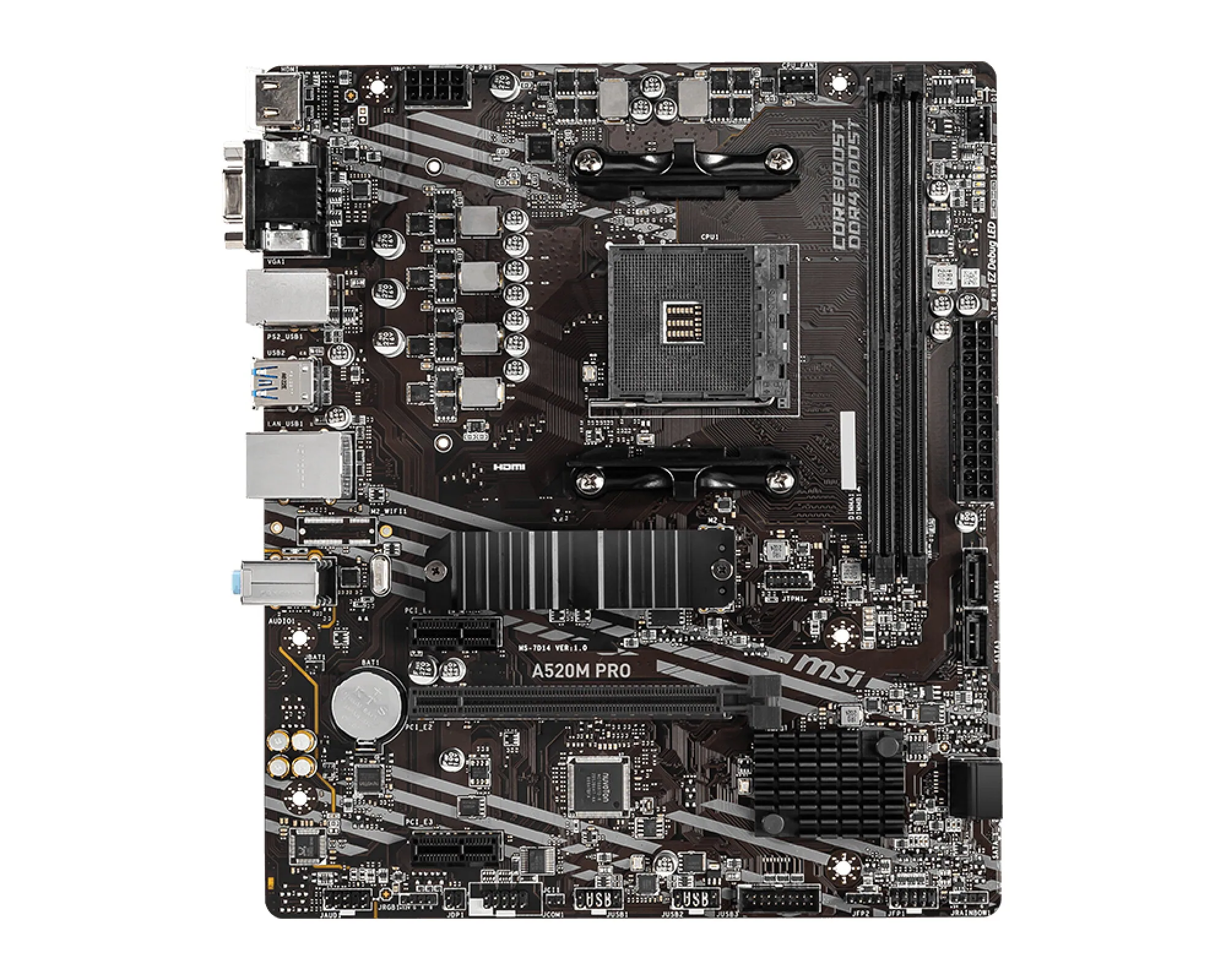 MSI A520M PRO Motherboard AMD A520 Sockel AM4 micro ATX – Bild 4