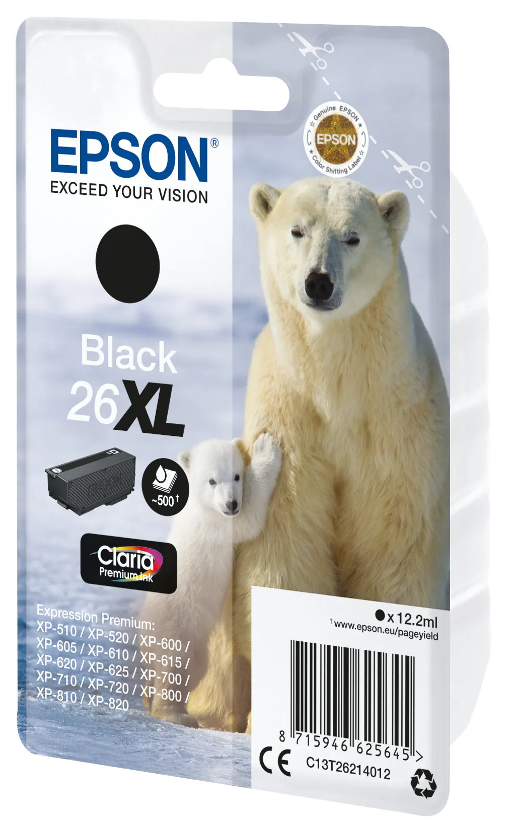 Epson 26XL Eisbär Claria Premium Single Black Tinte – Bild 1