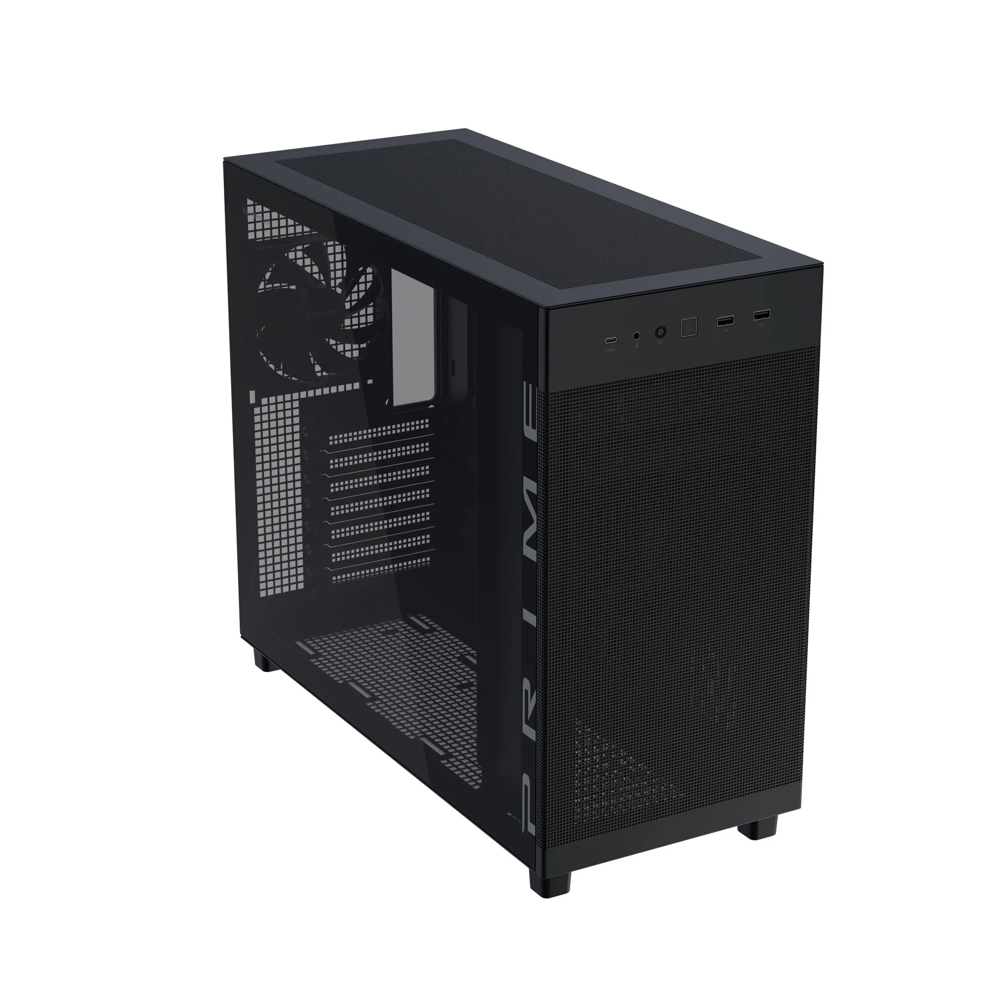 ASUS PRIME AP303 TG Black Midi Tower Schwarz – Bild 4
