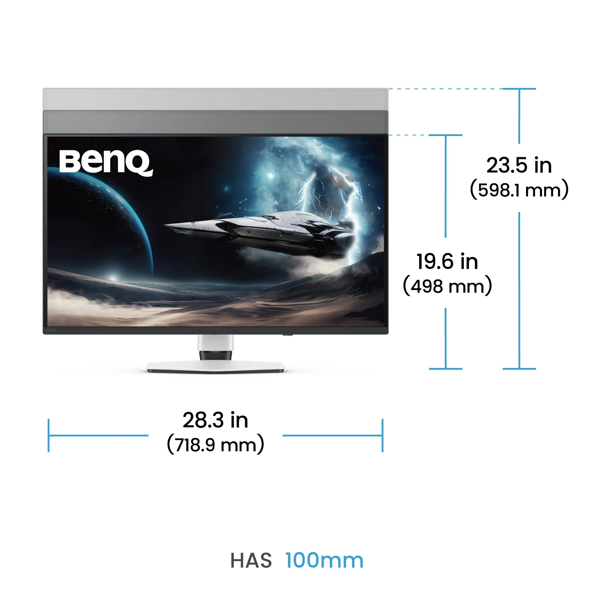 BenQ EX321UZ Computerbildschirm 80 cm (31.5") 3840 x 2160 Pixel 4K Ultra HD OLED Weiß – Bild 6