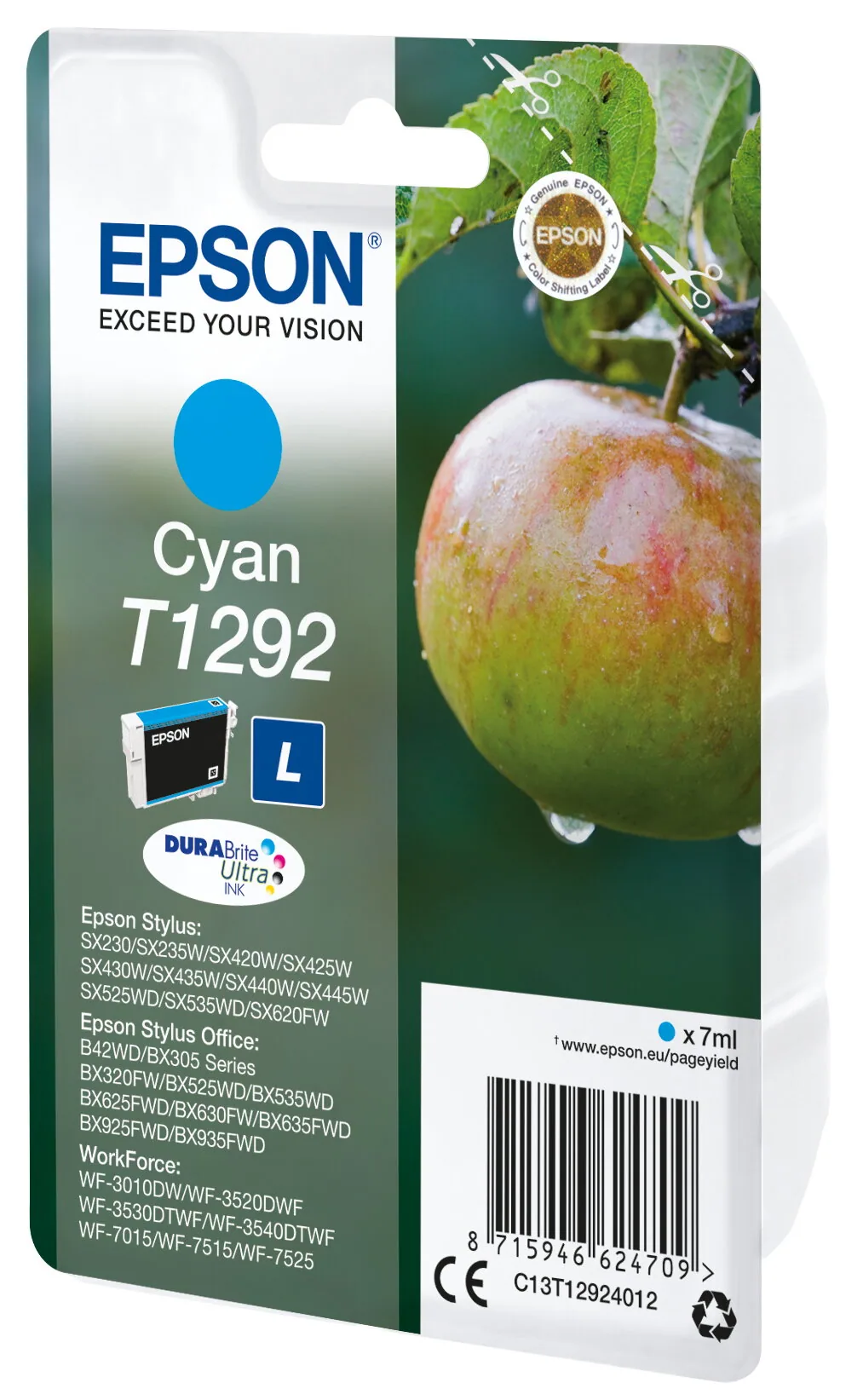 Epson T1292 Apfel DURABrite Ultra Single Cyan Tinte – Bild 6