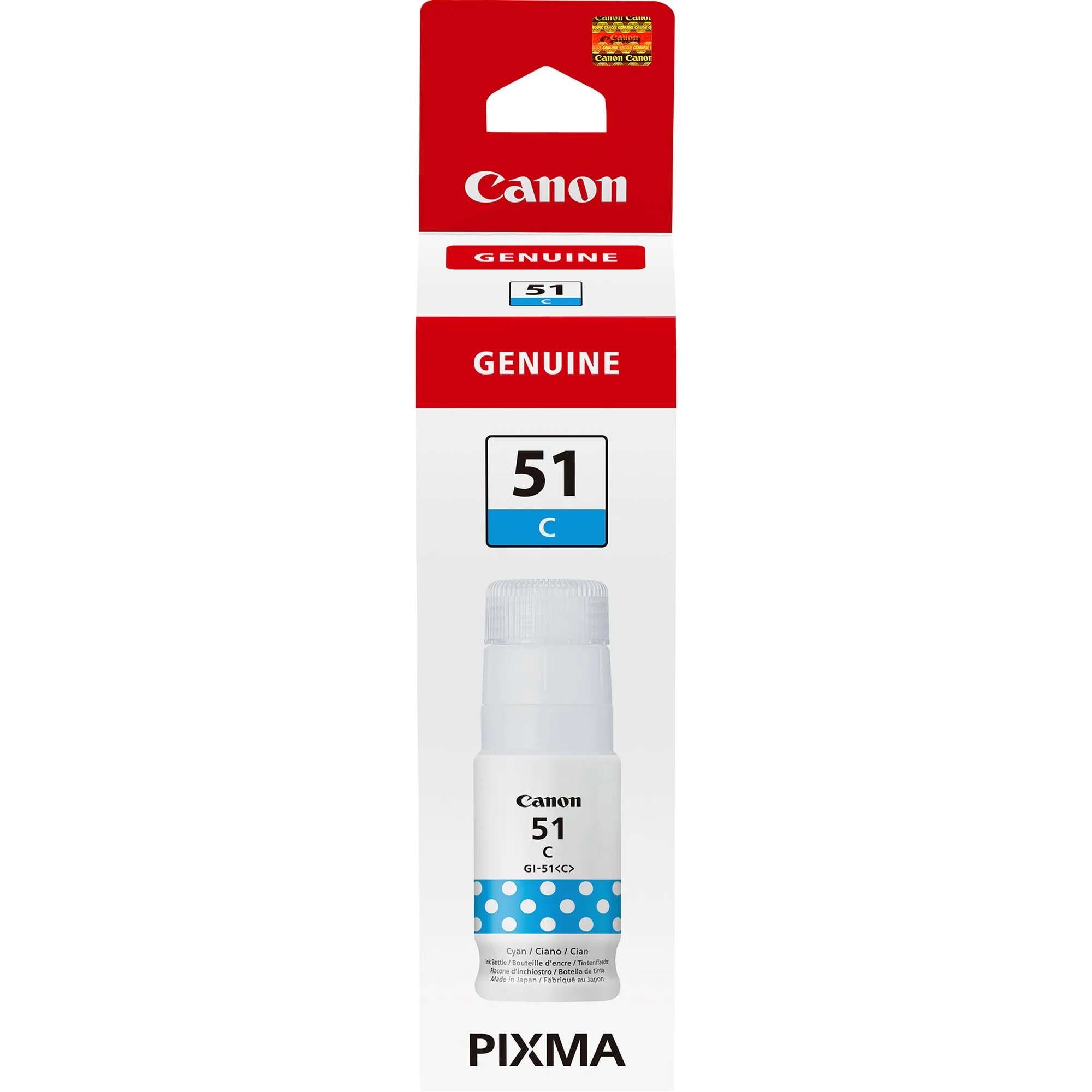 Canon GI-51C, Hohe Reichweite, Tintenflasche, Cyan – Bild 1