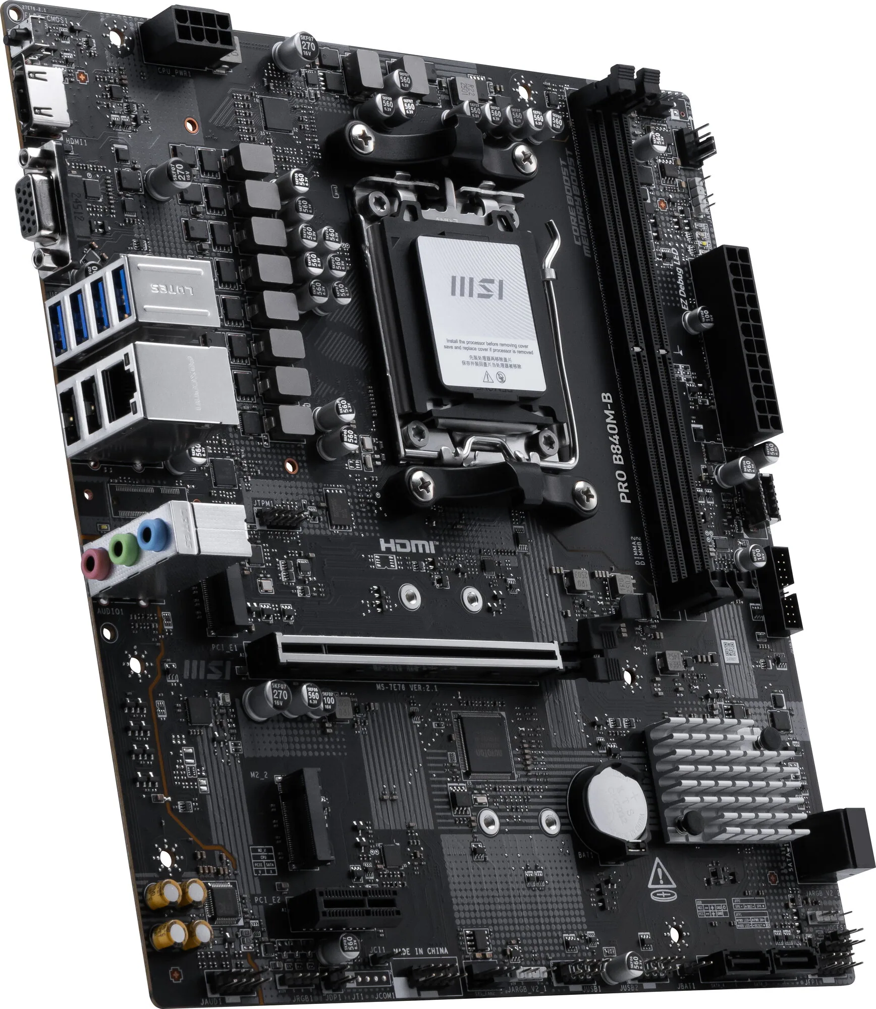 MSI PRO B840M-B Motherboard AMD B840 Sockel AM5 micro ATX – Bild 5