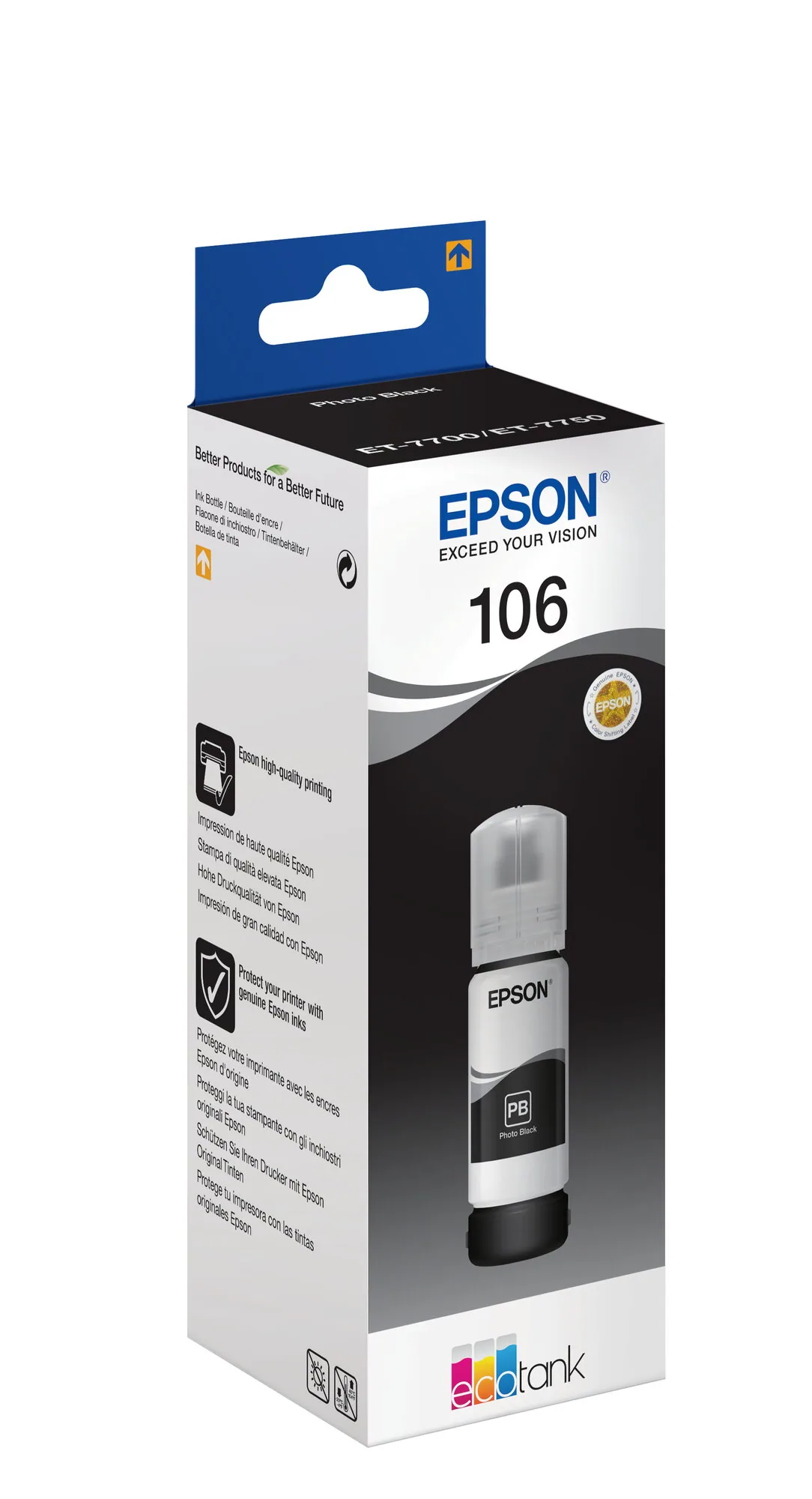 Epson 106 EcoTank-Tintenflasche in Fotoschwarz – Bild 1