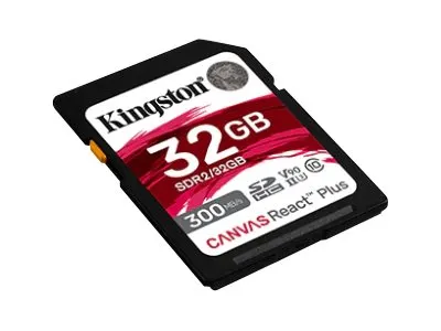 SD Card  32GB Kingston SDHC React+ 300R/260W Reader retail