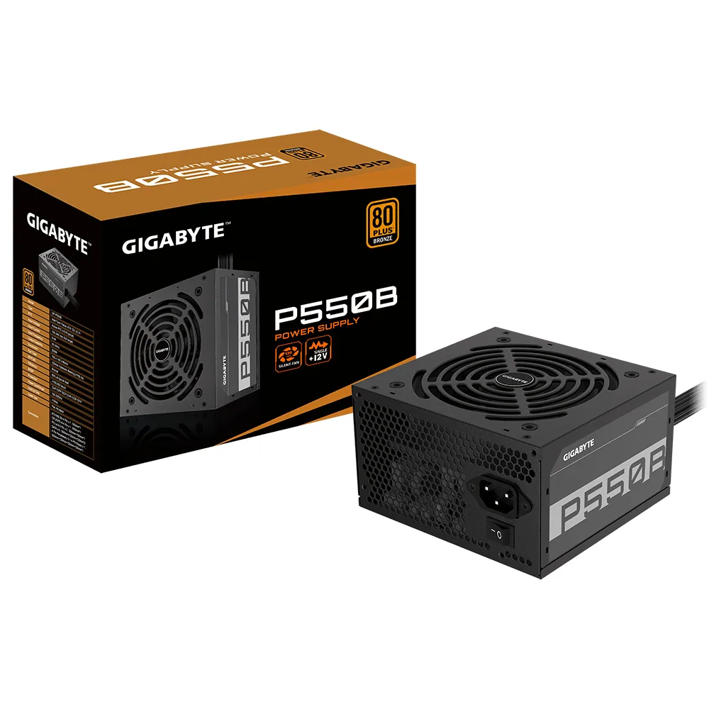 GIGABYTE P550B Netzteil 550 W 20+4 pin ATX ATX Schwarz – Bild 4