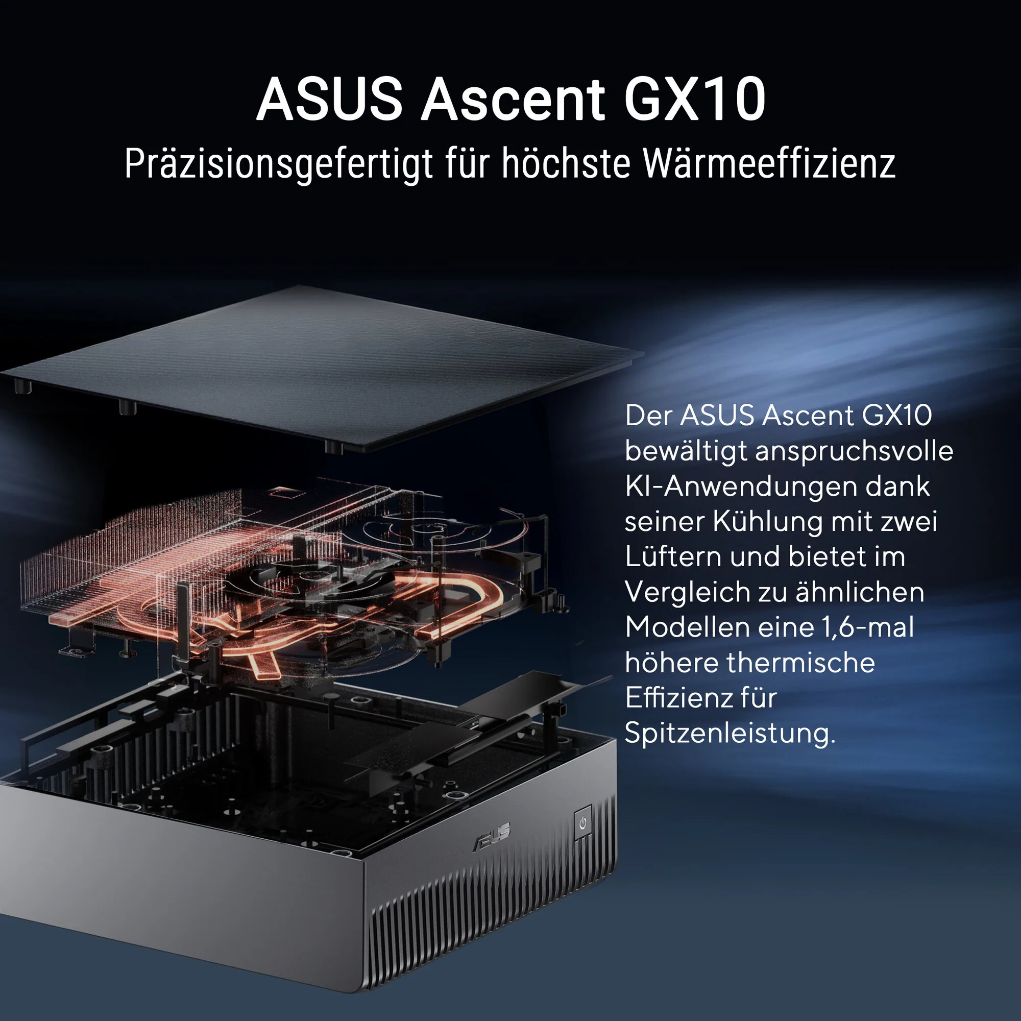 ASUS Ascent GX10 -GG0027BN 4TB KI Supercomputer (NVIDIA GB10 Grace Blackwell Superchip, 1 petaFLOP KI-Leistung, 128 GB Speicher, NVIDIA DGX Spark, NVIDIA NVLink-C2C, NVIDIA ConnectX-7, unterstützt OpenClaw & NemoClaw) – Bild 7