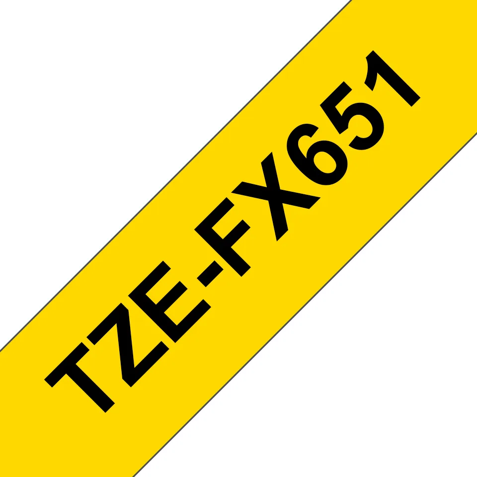 Brother TZE-FX651 Etiketten erstellendes Band Schwarz auf gelb TZ – Bild 3
