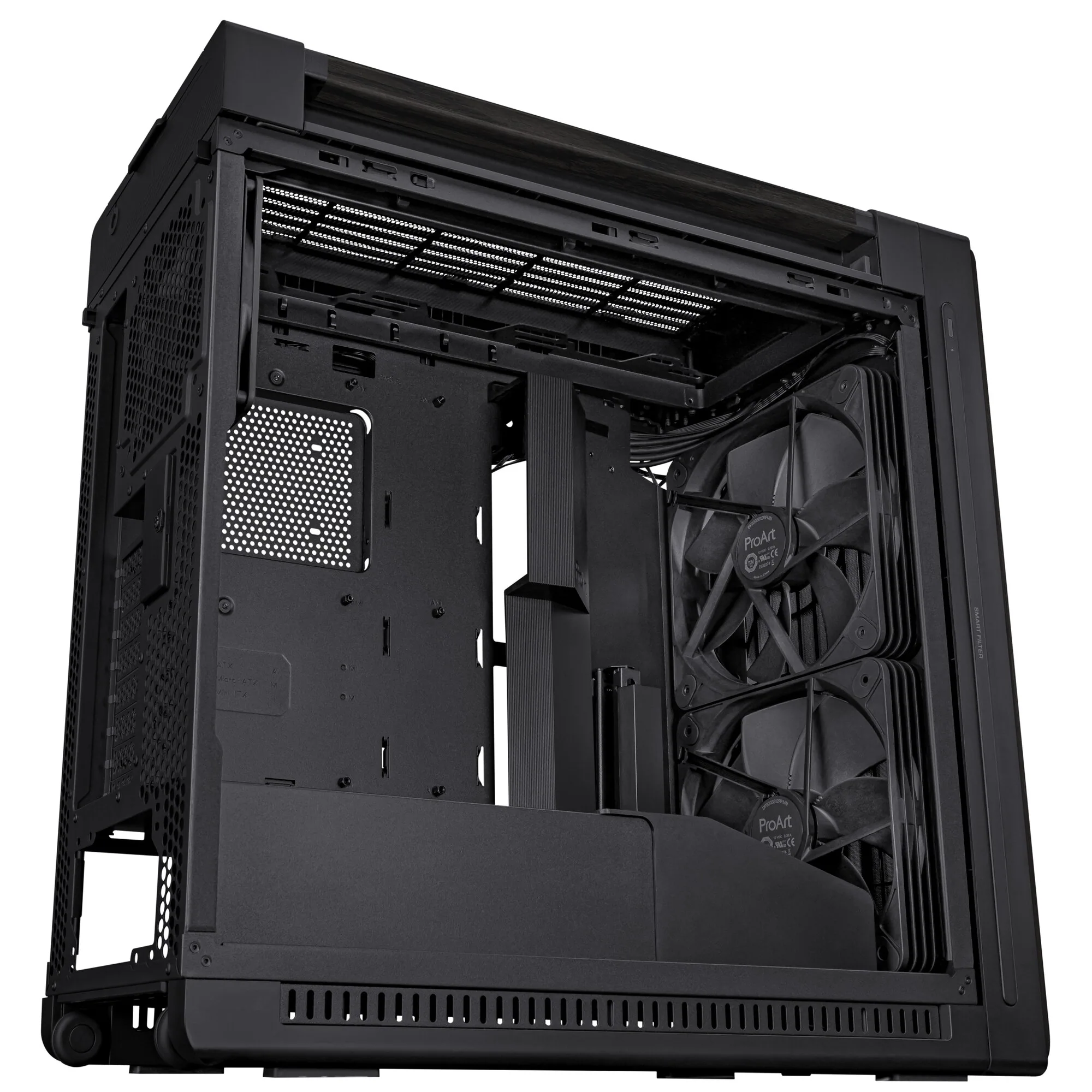 ASUS ProArt PA602 Wood Edition – Metal Panel Midi Tower Schwarz – Bild 8