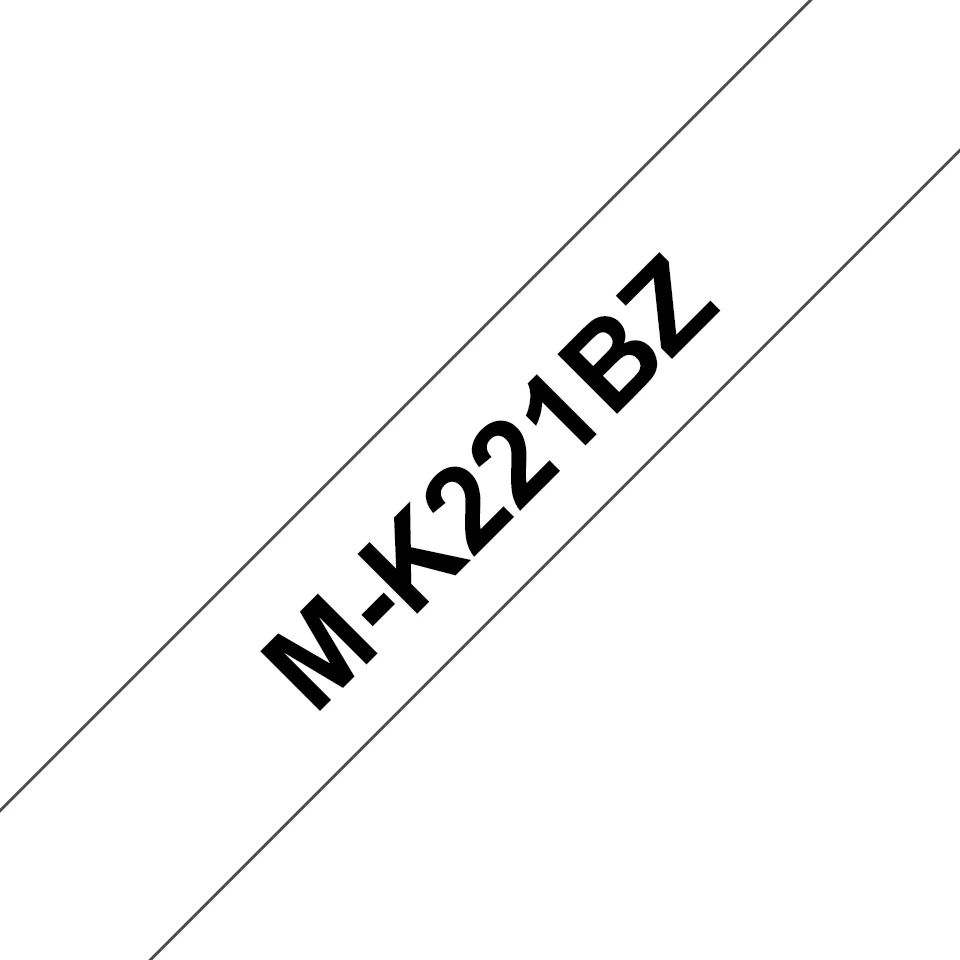 Brother M-K221BZ Etiketten erstellendes Band Schwarz auf weiss – Bild 1