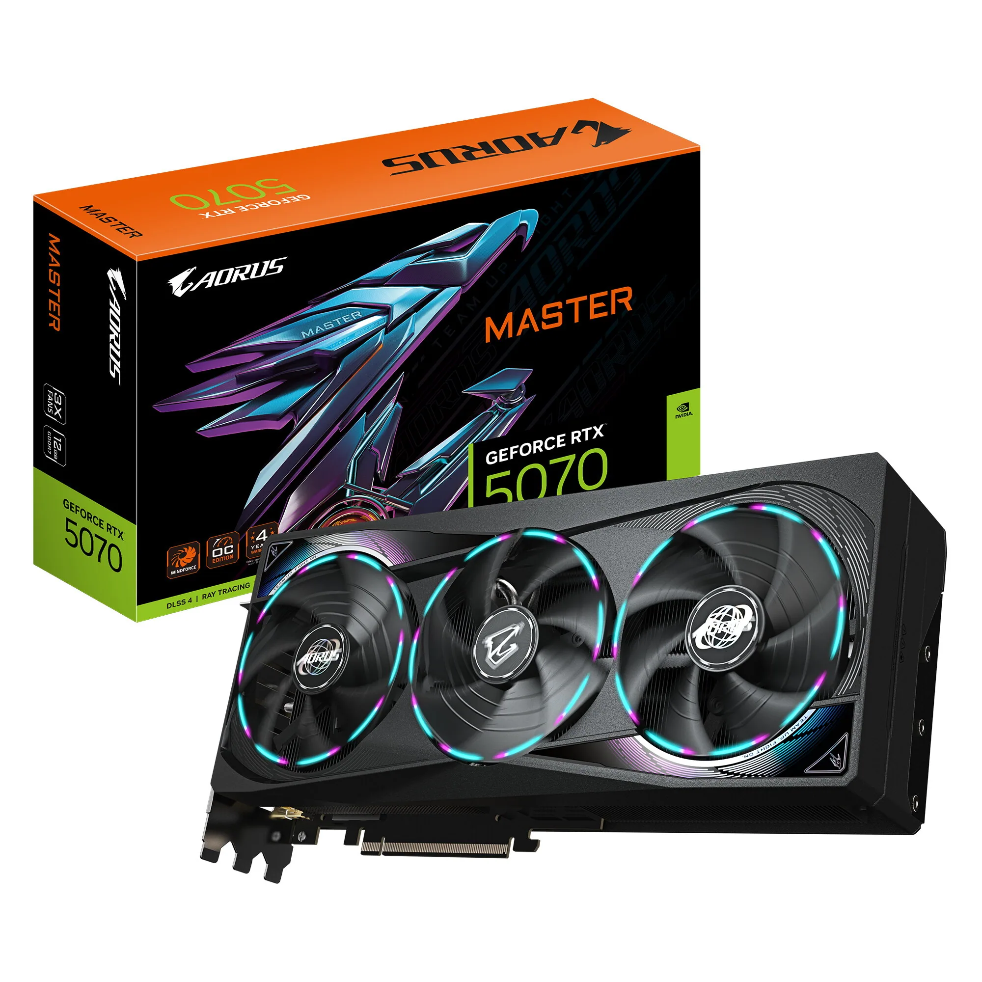GIGABYTE AORUS GeForce RTX 5070 MASTER 12G Grafikkarte – Bild 1