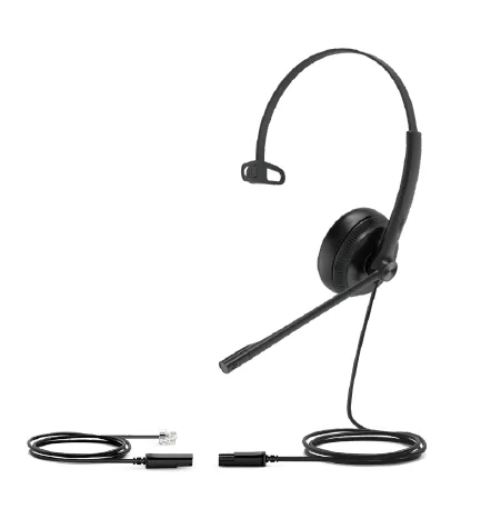 Yealink YHS34 Kopfhörer Kabelgebunden Kopfband Büro/Callcenter Schwarz – Bild 1