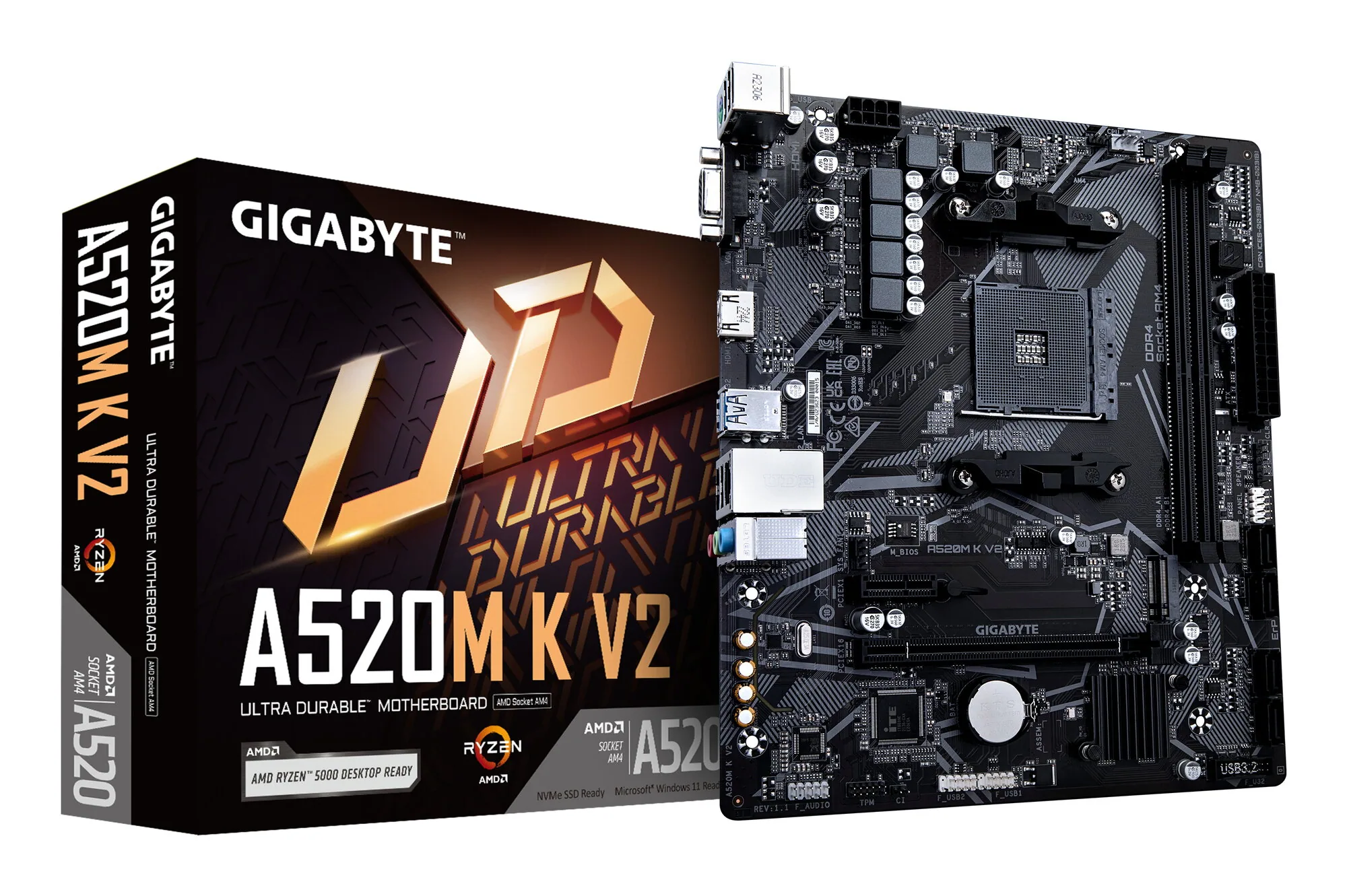 GIGABYTE A520M K V2 Mainboard – Bild 1