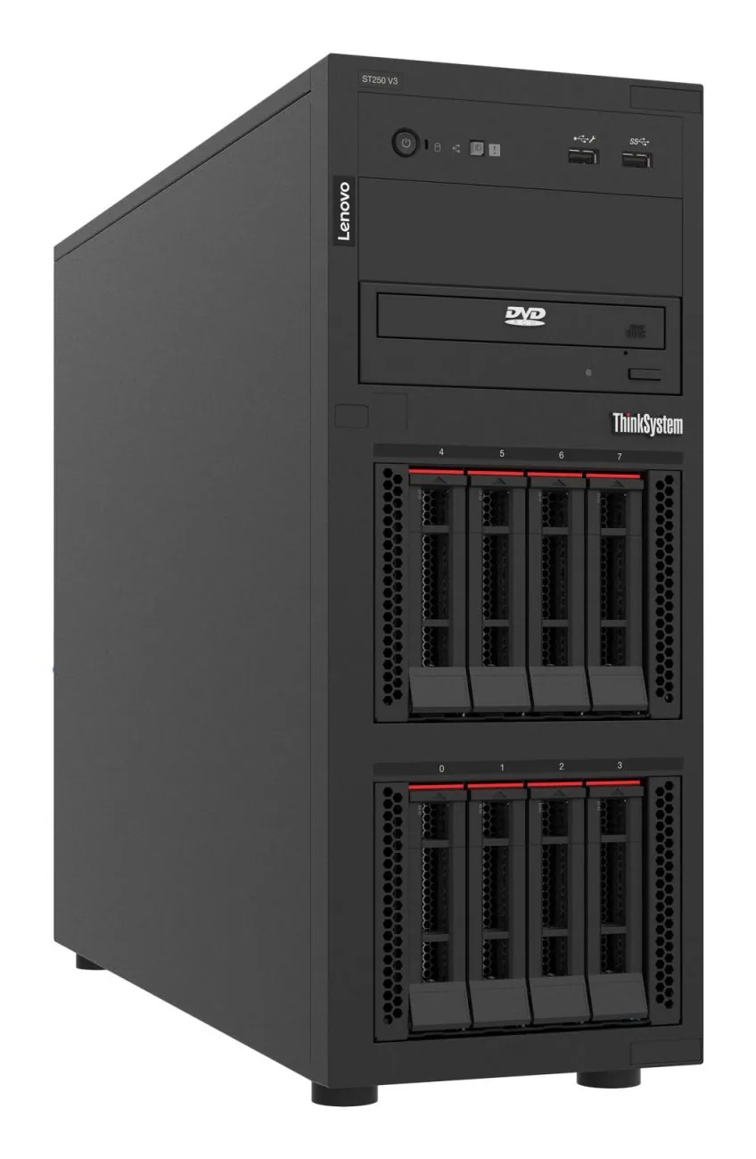 Lenovo ThinkSystem ST250 V3 Server Tower Intel® Xeon® 6353P 2,7 GHz 32 GB DDR5-SDRAM 800 W – Bild 1