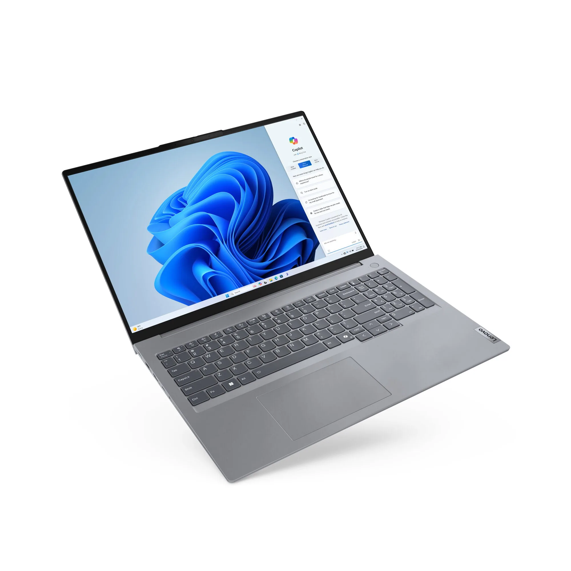Lenovo ThinkBook 16 G7 ARP AMD Ryzen™ 5 7535HS Laptop 40,6 cm (16") WUXGA 16 GB DDR5-SDRAM 512 GB SSD Wi-Fi 6E (802.11ax) Windows 11 Pro Grau Deutsch – Bild 7