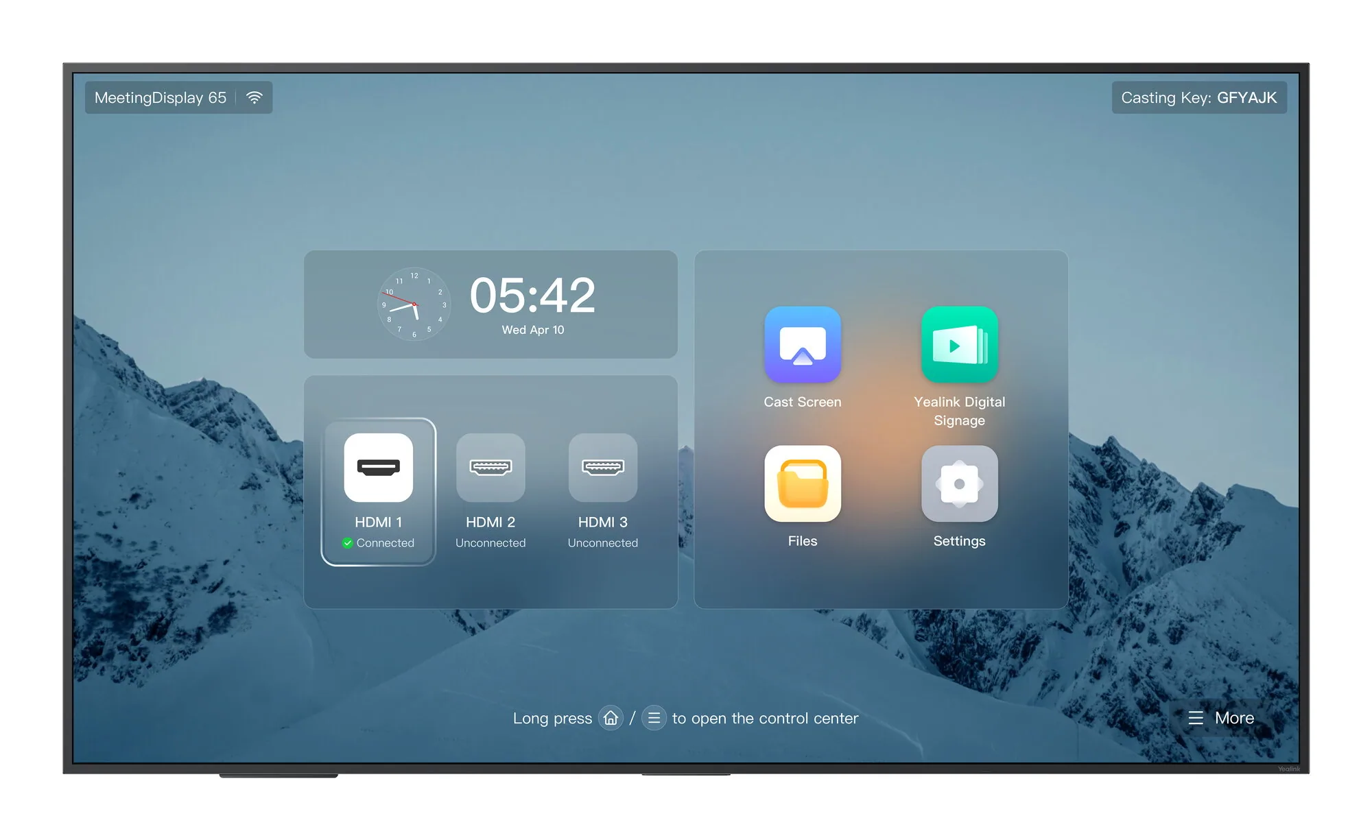 Yealink MeetingDisplay 65'' 165,1 cm (65") 3840 x 2160 Pixel 4K Ultra HD – Bild 1