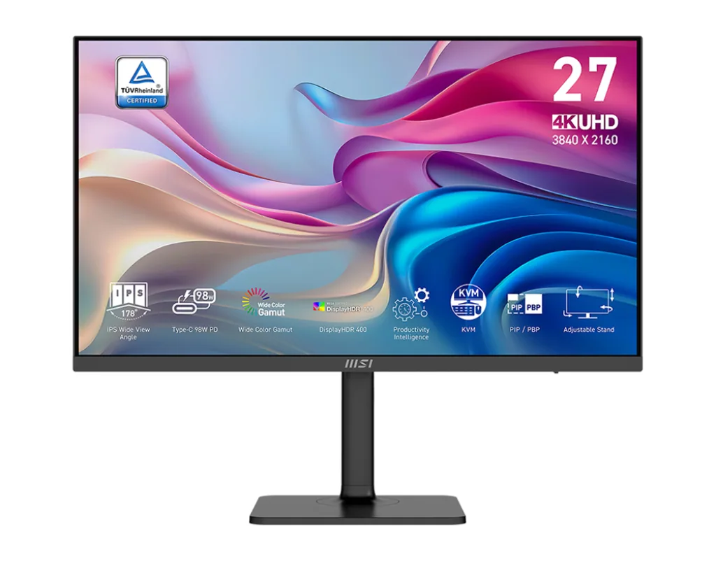 MSI MODERN MD272UPHGDE Computerbildschirm 68,6 cm (27") 3840 x 2160 Pixel 4K Ultra HD Schwarz – Bild 1