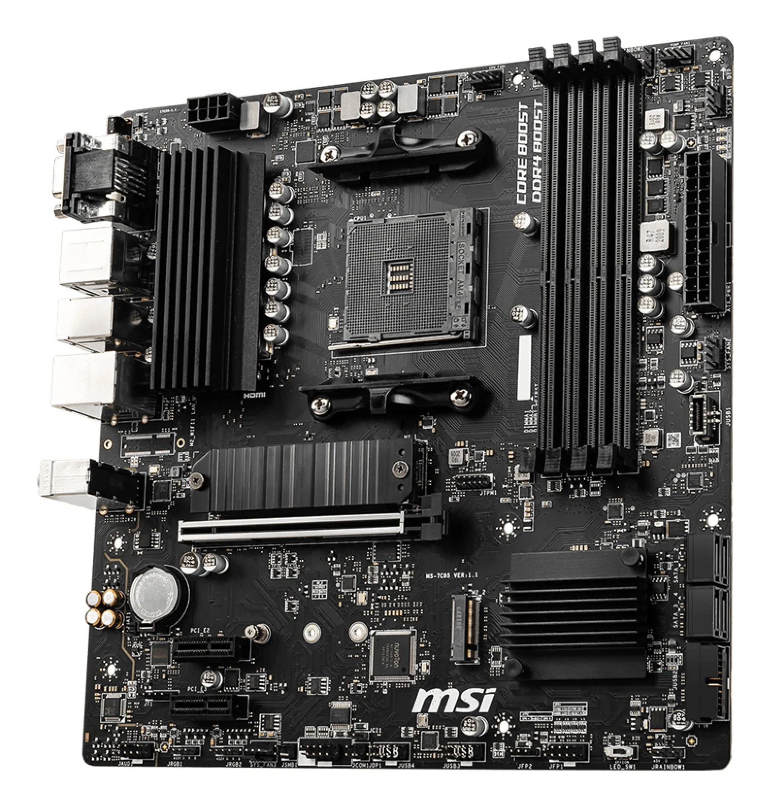 MSI B550M PRO-VDH Motherboard AMD B550 Sockel AM4 micro ATX – Bild 3