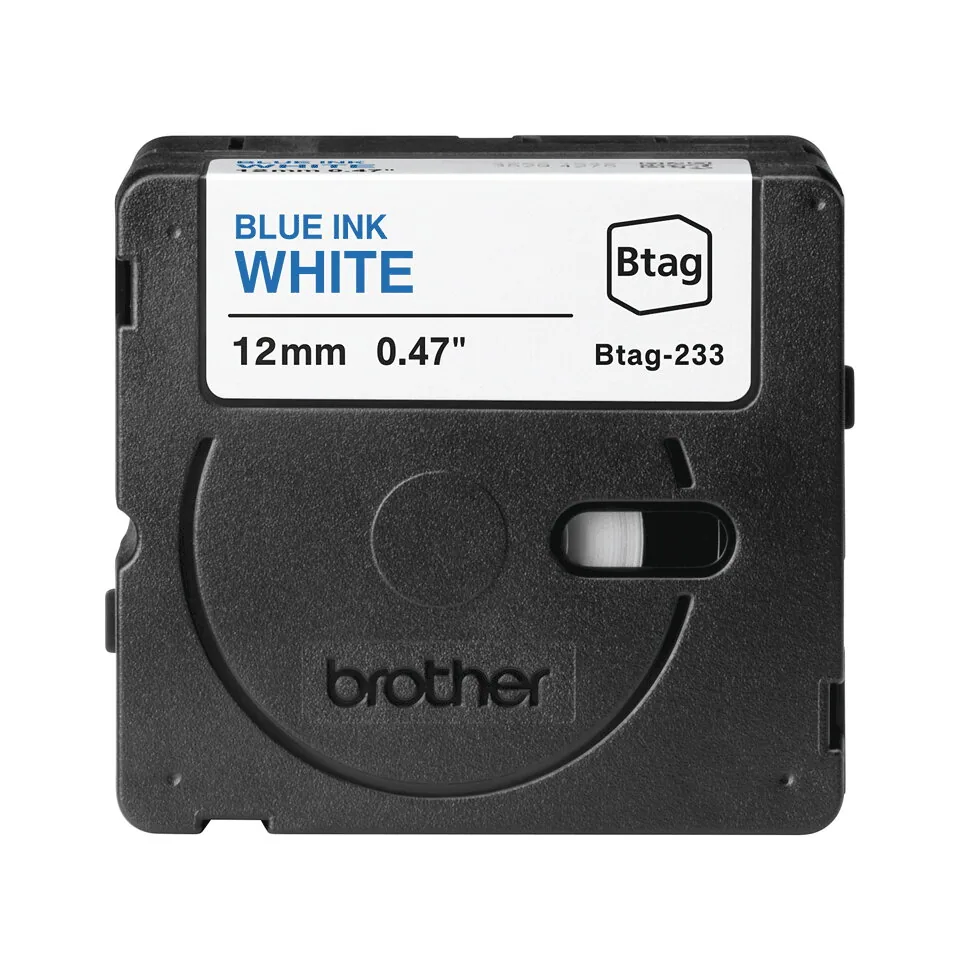 Brother BTAG-233 Etiketten erstellendes Band Blau auf weiss – Bild 1