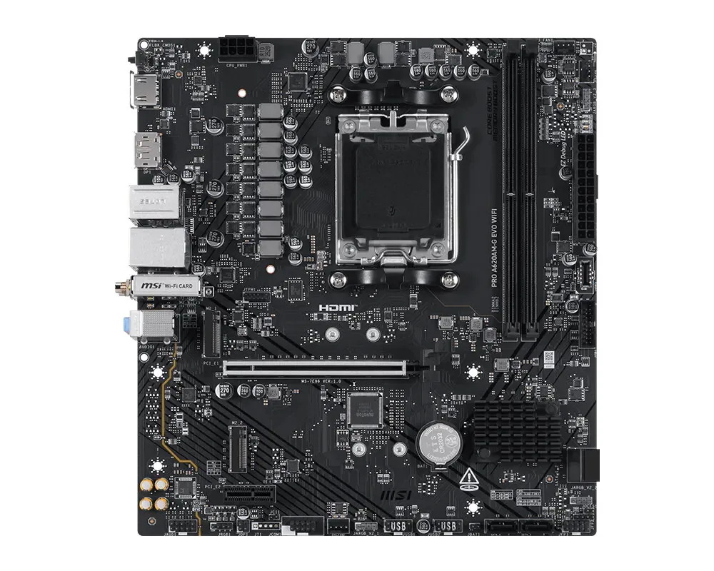 MSI Pro A620AM-G EVO WIFI AMD A620A Sockel AM5 micro ATX – Bild 2