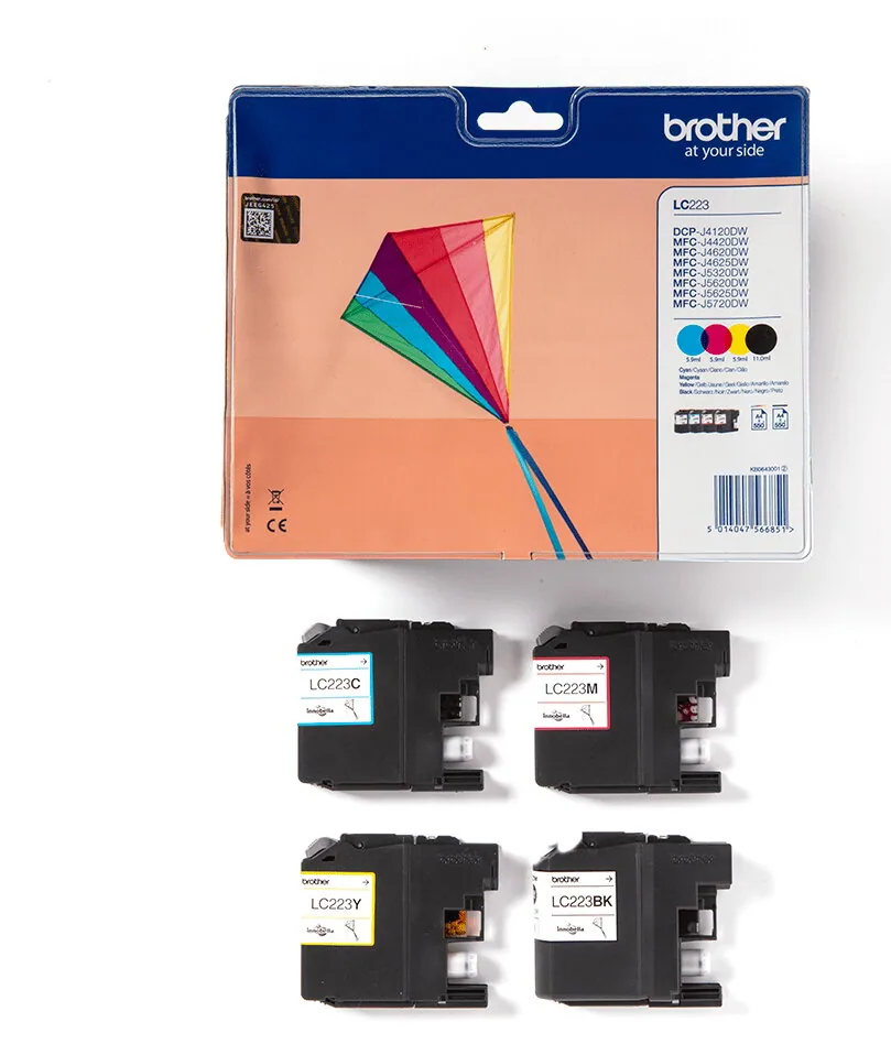Brother LC-223VALBP Druckerpatrone 4 Stück(e) Original Schwarz, Cyan, Magenta, Gelb – Bild 3