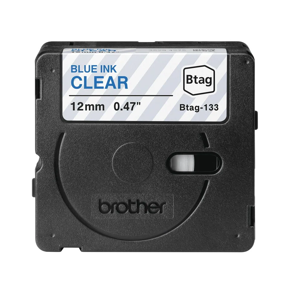 Brother BTAG-133 Etiketten erstellendes Band Blau auf transparent – Bild 3