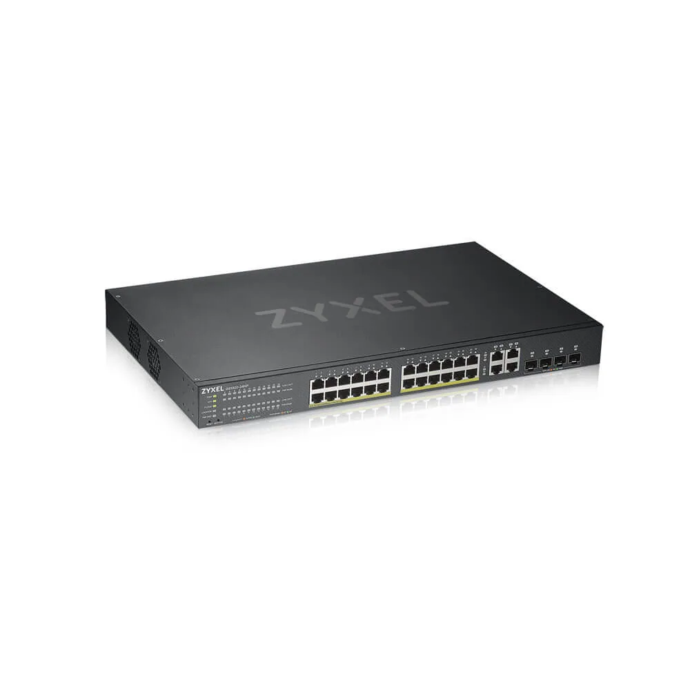 Zyxel GS1920-24HPV2 Managed Gigabit Ethernet (10/100/1000) Power over Ethernet (PoE) Schwarz – Bild 1
