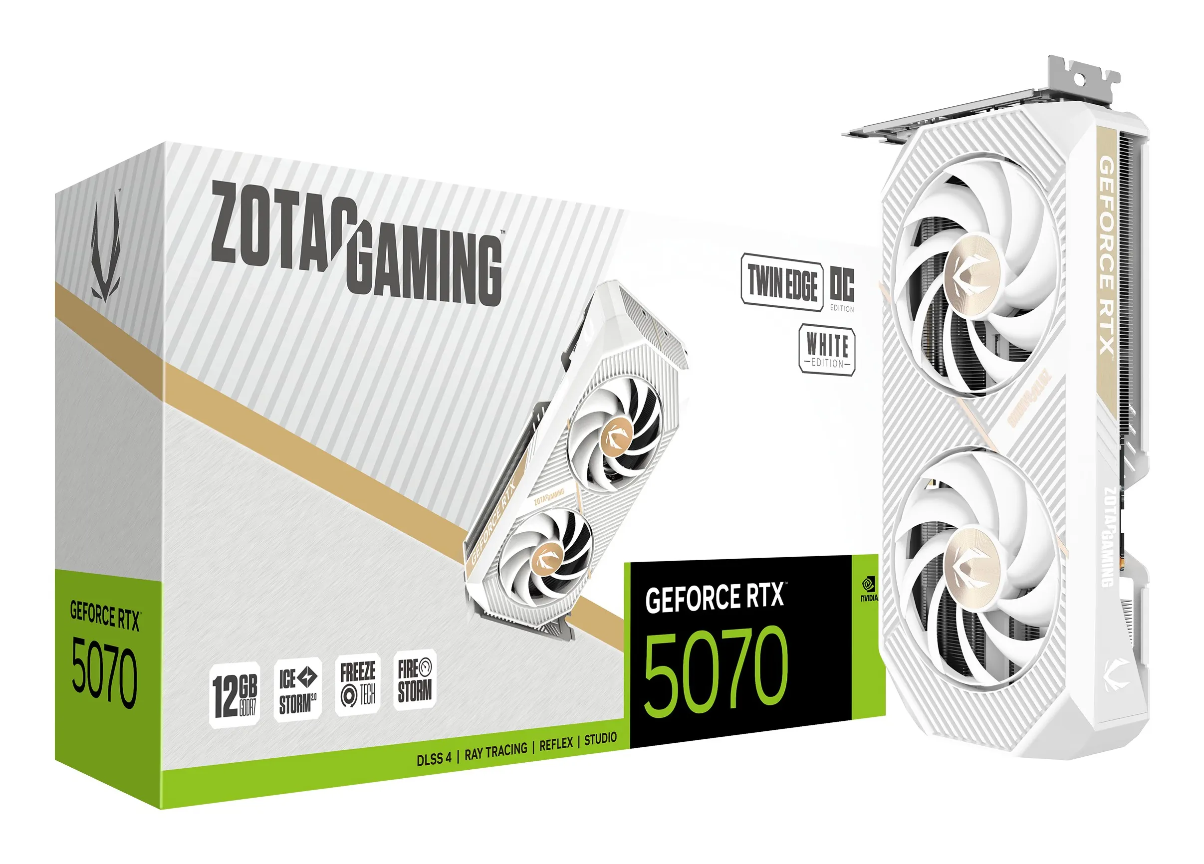 Zotac RTX 5070 Twin Edge OC White 12 GB GDDR7 HDMI 3xDP