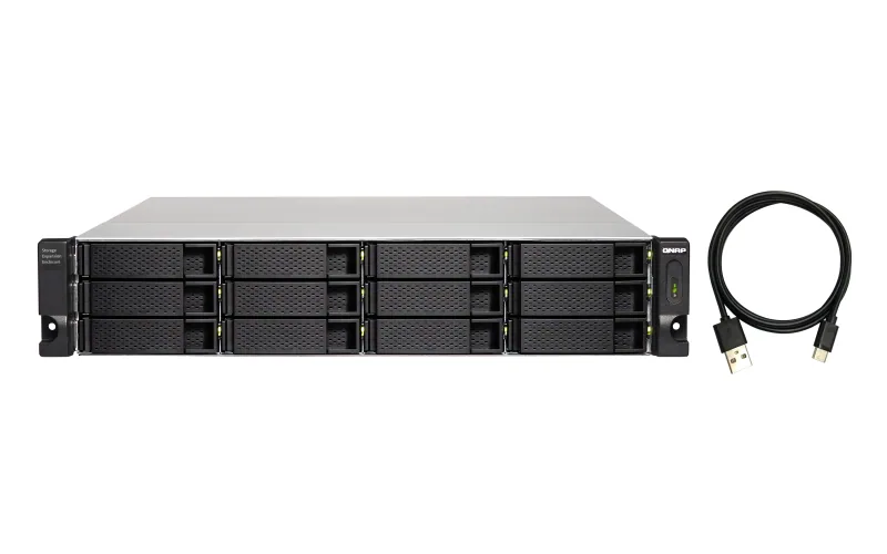 QNAP TL-R1200C-RP Speicherlaufwerksgehäuse HDD / SSD-Gehäuse Schwarz, Grau 2.5/3.5" – Bild 2