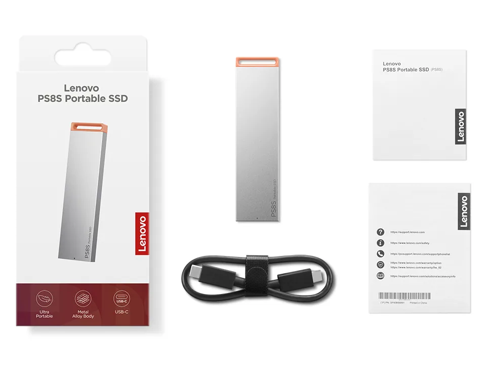 Lenovo 4XB1T88413 Externes Solid State Drive 2 TB USB Typ-C 3.2 Gen 2 (3.1 Gen 2) Grau – Bild 4