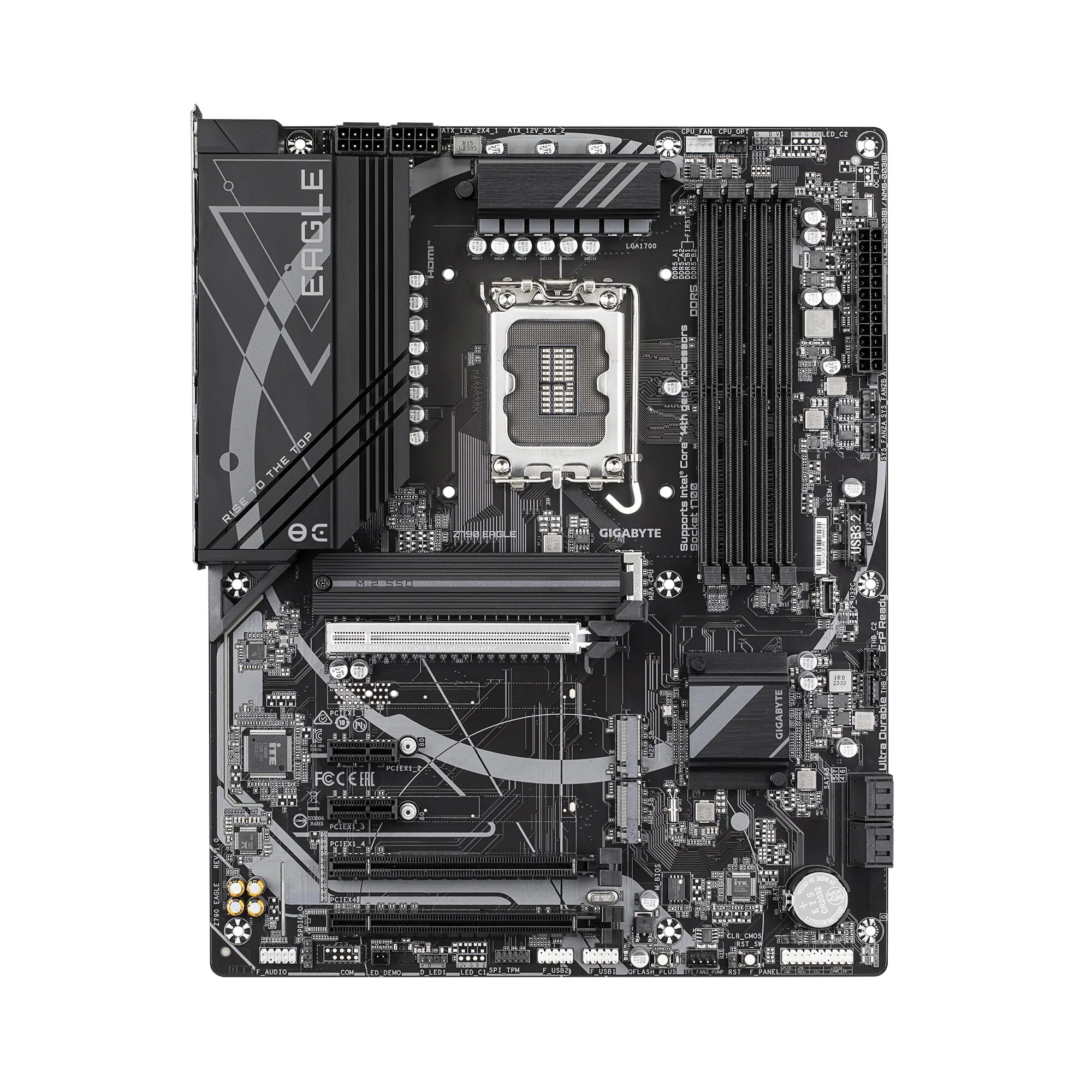 GIGABYTE Z790 EAGLE Motherboard - Unterstützt 14. Generation Intel Core CPUs, 12+1+1 Phasen VRM, bis zu 7600MHz DDR5 (OC), 3xPCIe 4.0 M.2, 2,5GbE LAN, USB 3.2 Gen 2 – Bild 2