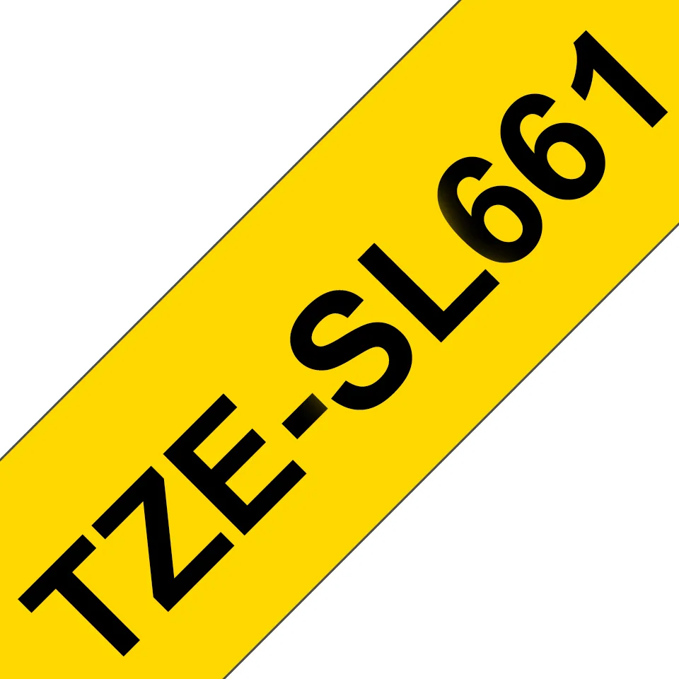 Brother TZE-SL661 Etiketten erstellendes Band Schwarz auf gelb – Bild 1