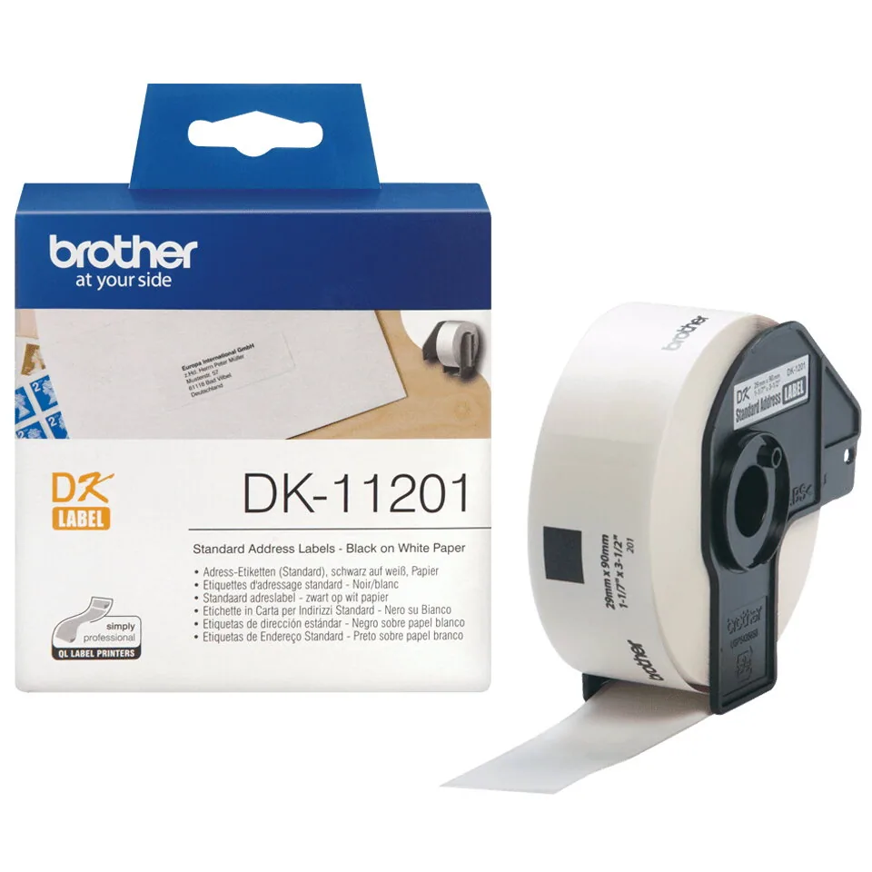 Brother DK-11201 Etiketten erstellendes Band Schwarz auf weiss – Bild 3