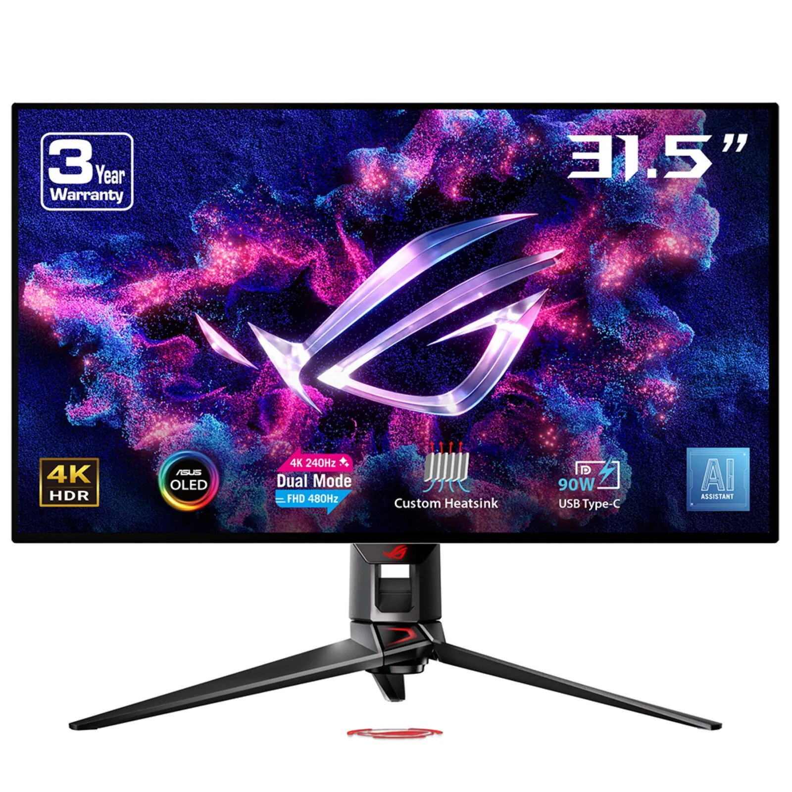 ASUS ROG Swift PG32UCDP Computerbildschirm 80 cm (31.5") 3840 x 2160 Pixel 4K Ultra HD OLED Schwarz – Bild 1