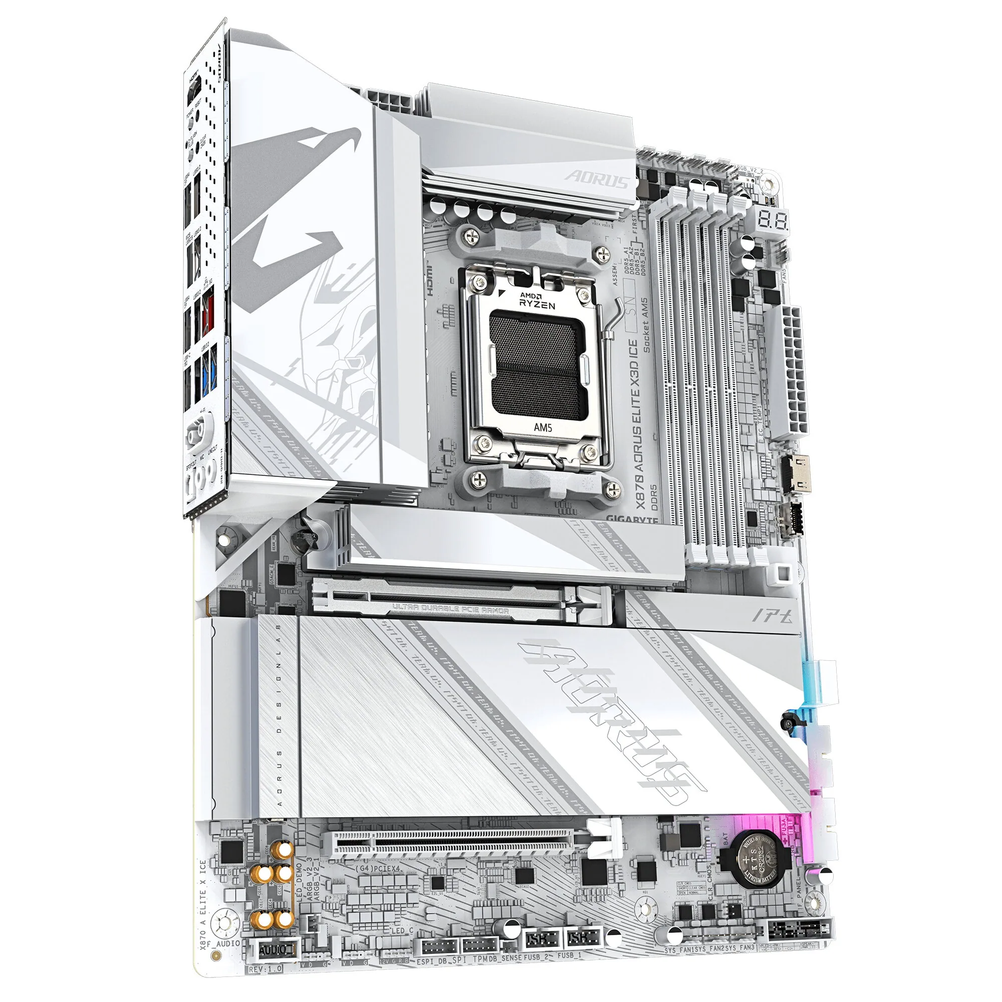 GIGABYTE X870 AORUS ELITE X3D ICE Mainboard – Bild 3