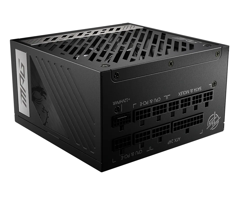 MSI MPG A1000G PCIE5 Netzteil 1000 W 20+4 pin ATX ATX Schwarz – Bild 1