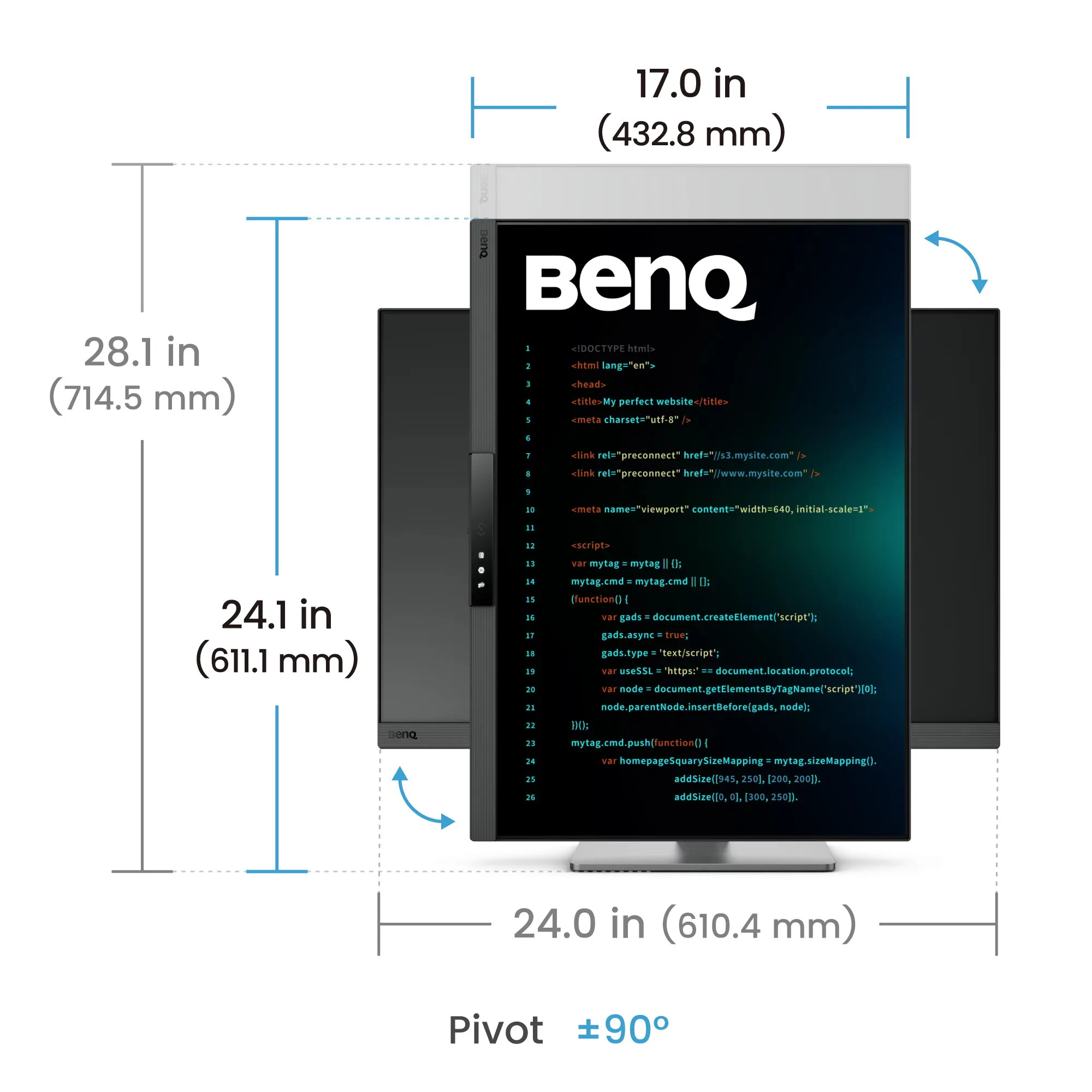 BenQ RD280UG Computerbildschirm 71,6 cm (28.2") 3840 x 2560 Pixel 4K Ultra HD Schwarz – Bild 7