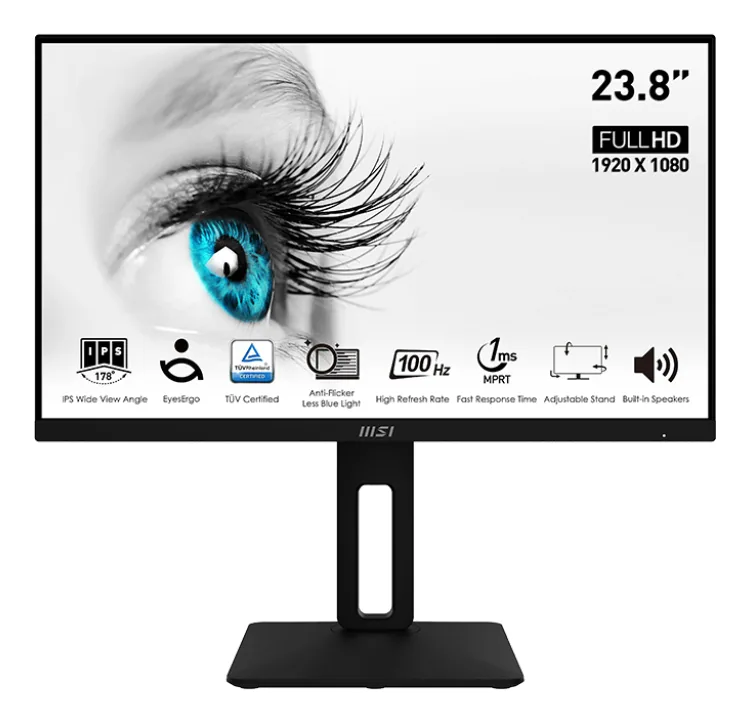 MSI Pro MP242APDE Computerbildschirm 61 cm (24") 1920 x 1080 Pixel Full HD Schwarz – Bild 1