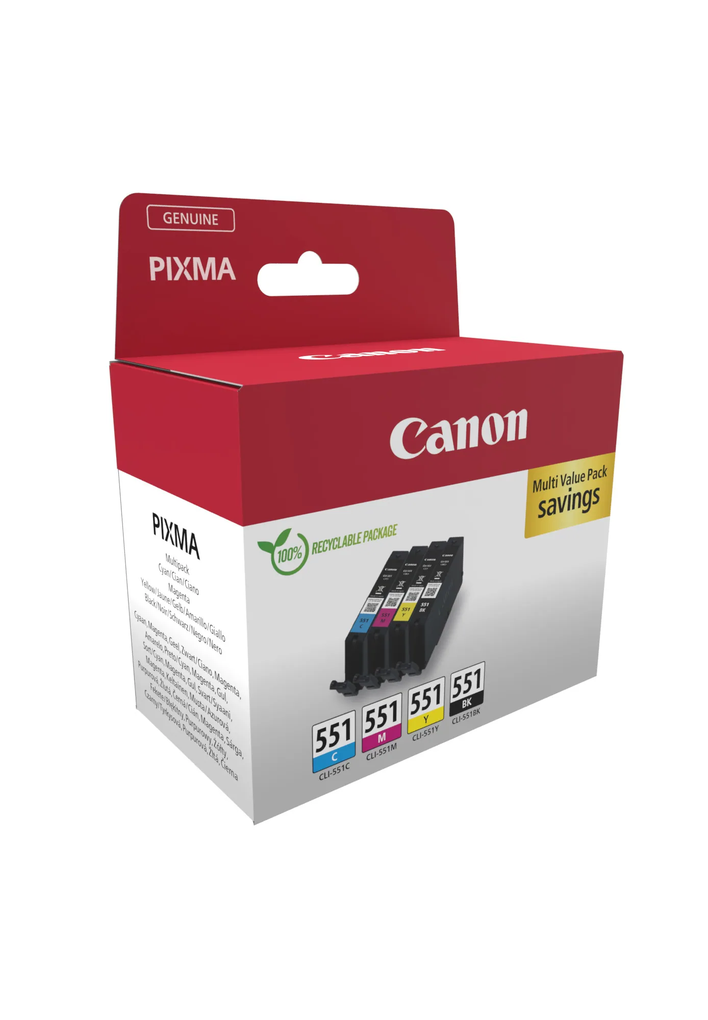 Canon CLI-551 C/M/Y/BK Multipack – Bild 2
