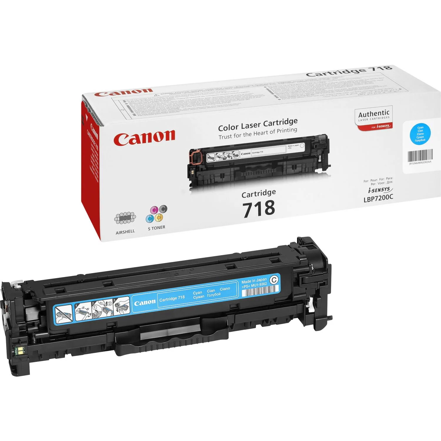 Canon CRG-718 C Tonerkartusche 1 Stück(e) Original Cyan – Bild 1