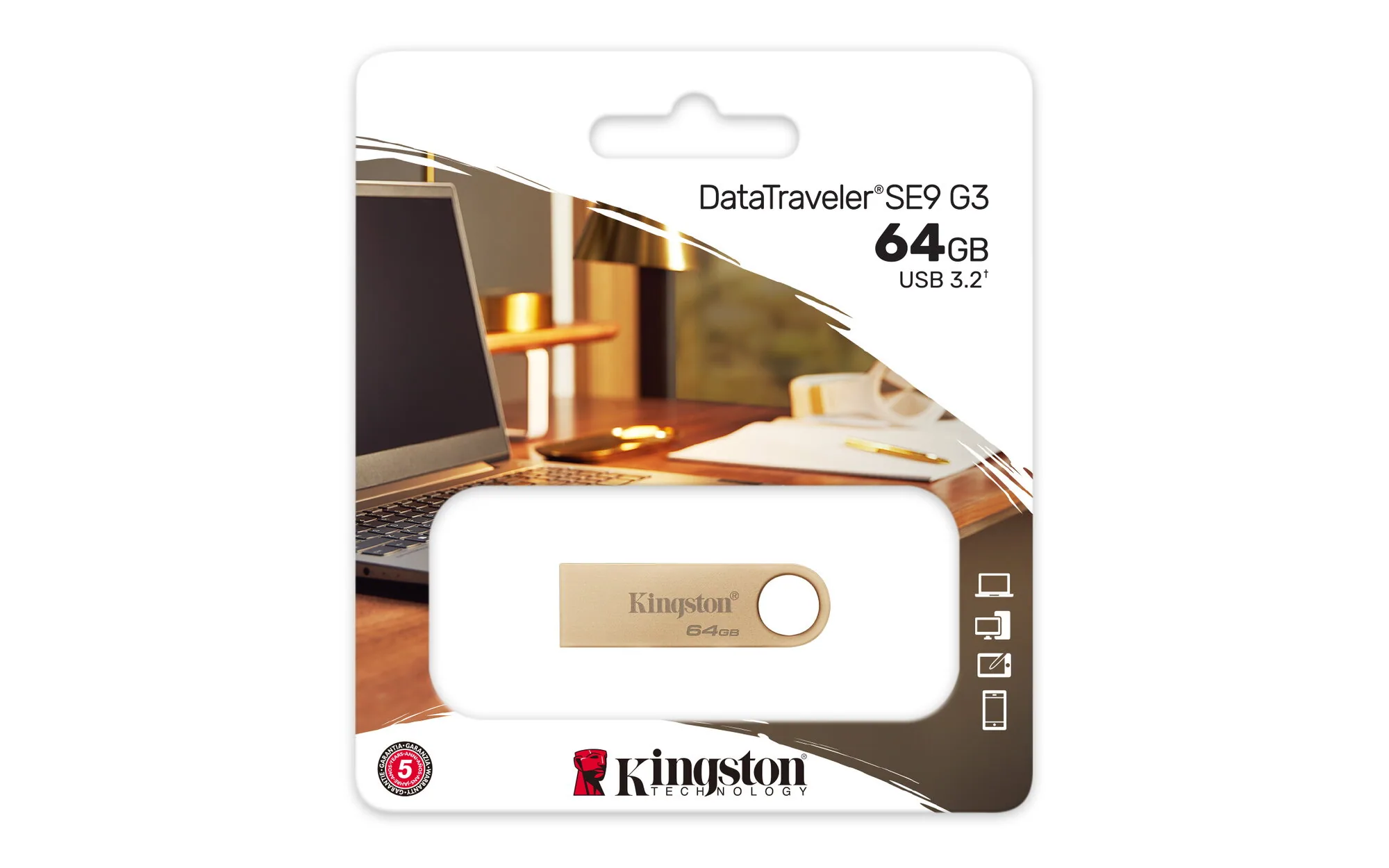 Kingston Technology DataTraveler 64GB 220MB/s Metall-USB-Stick 3.2 Gen 1 SE9 G3 – Bild 3