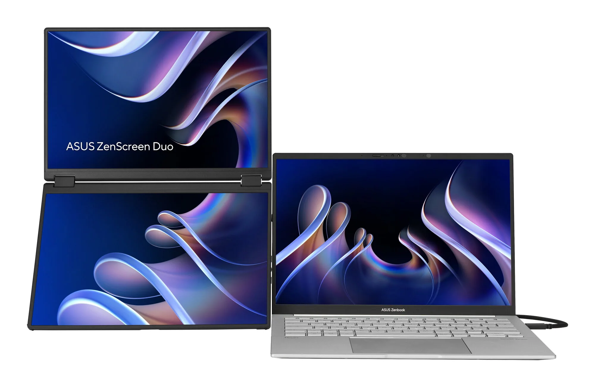 ASUS ZenScreen Duo MB14FCD Tragbarer Monitor Schwarz 35,6 cm (14") LCD 1920 x 1200 Pixel – Bild 2