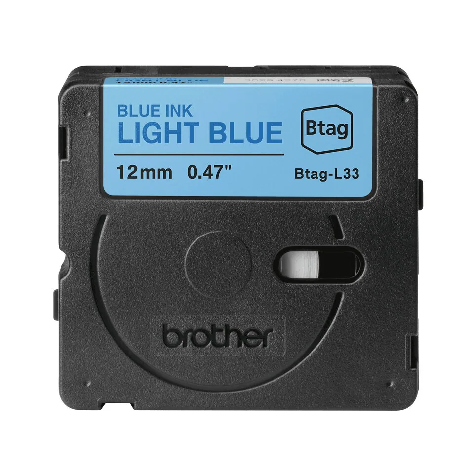 Brother BTAG-L33 Etiketten erstellendes Band Blau auf hellblau – Bild 4