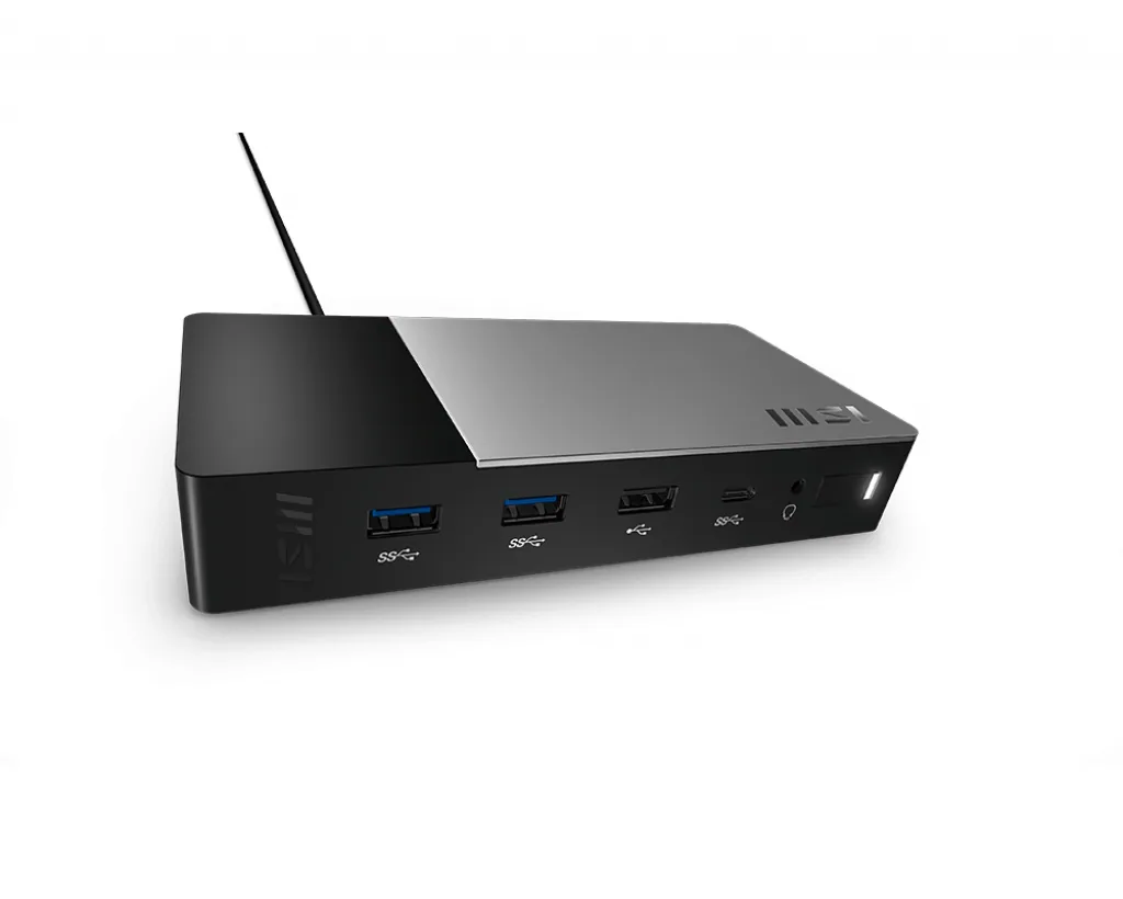 MSI USB-C Docking Station Gen 2 USB 3.2 Gen 2 (3.1 Gen 2) Type-C Schwarz – Bild 1