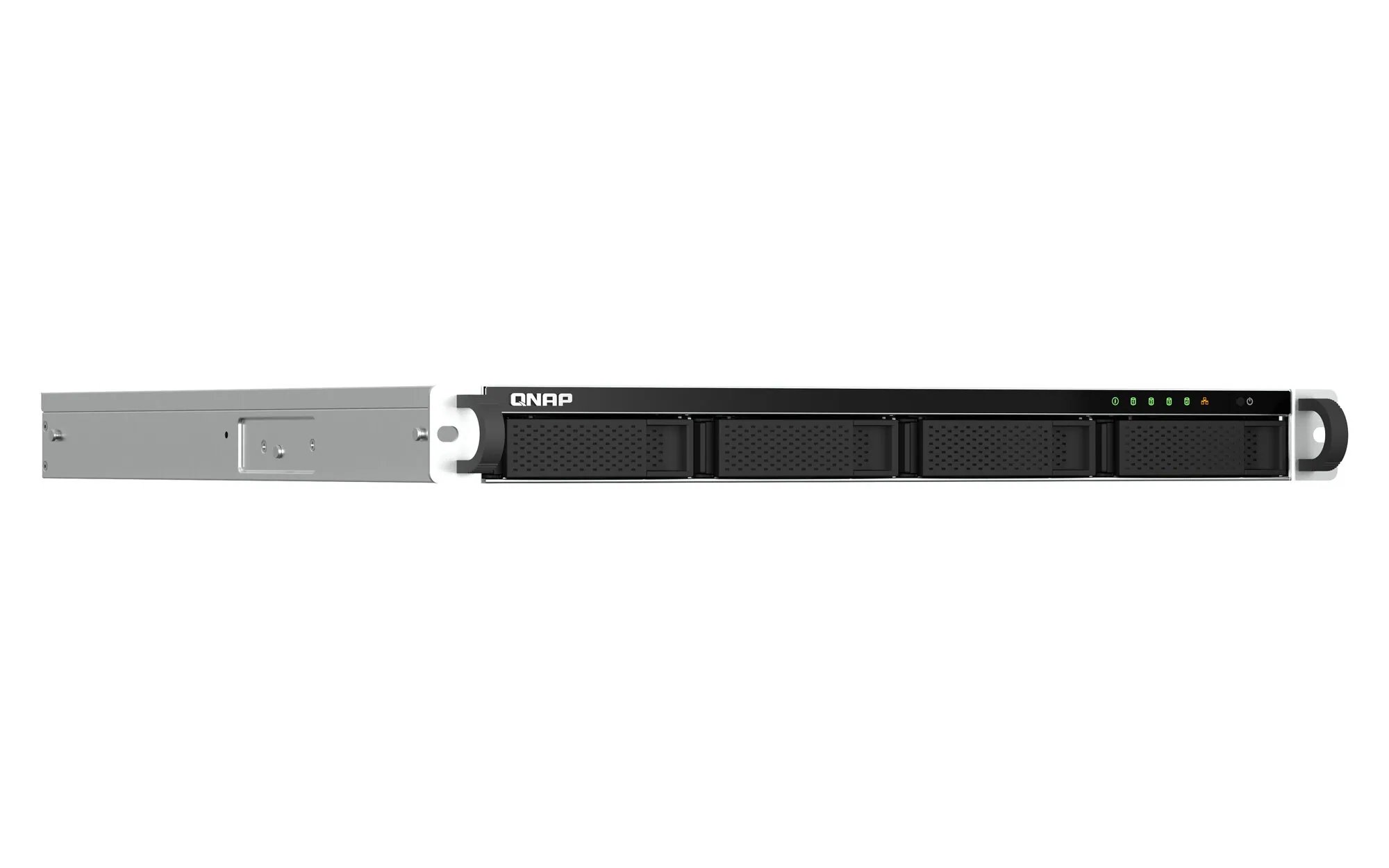 QNAP TS-464U-RP NAS Rack (1U) Intel® Celeron® N5095 8 GB DDR4 0 TB QNAP Turbo System Aluminium, Schwarz – Bild 3