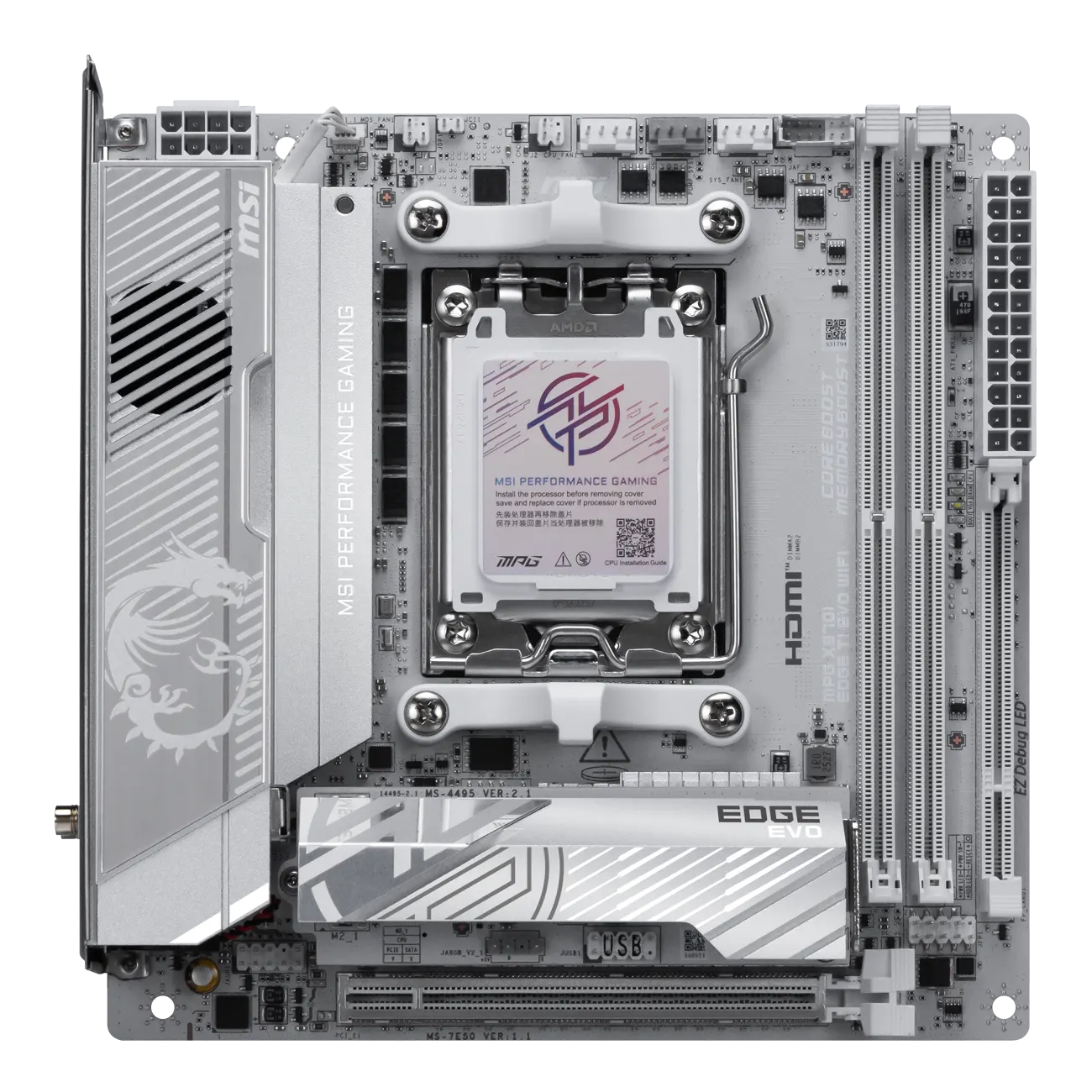 MSI MPG X870I EDGE TI EVO WIFI Motherboard AMD X870 Sockel AM5 mini ITX – Bild 8
